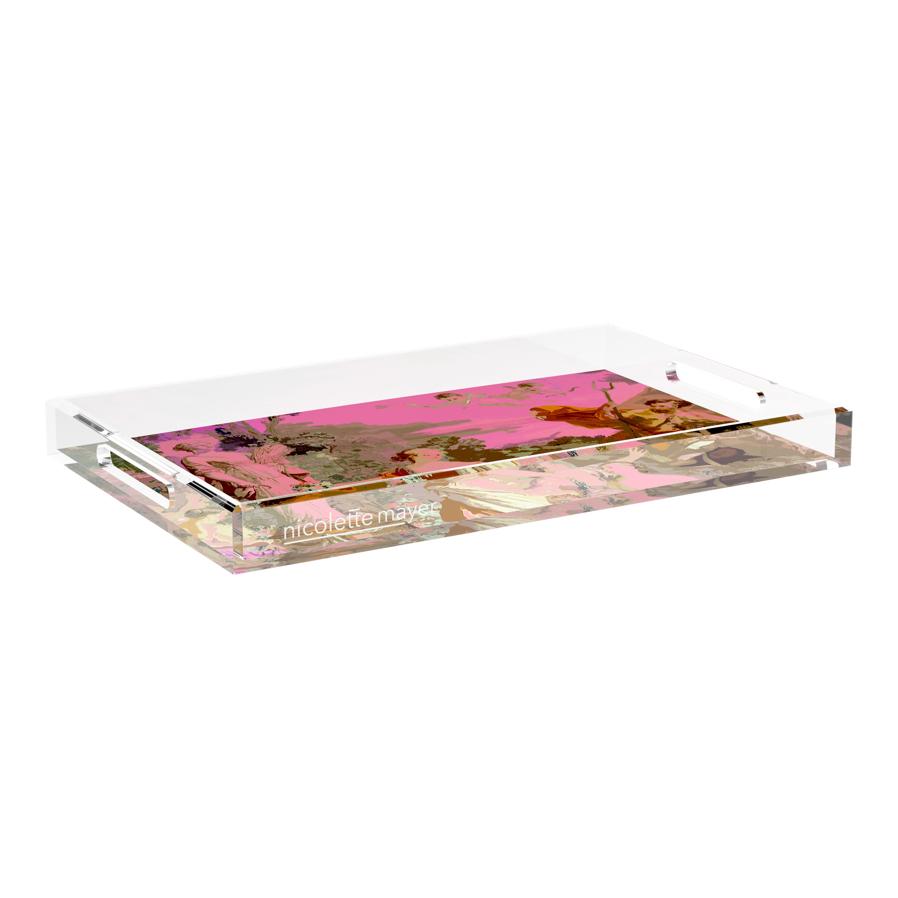 Cyprus Picnic Pop Pink 22.5X14.5 Acrylic Tray - nicolettemayer.com