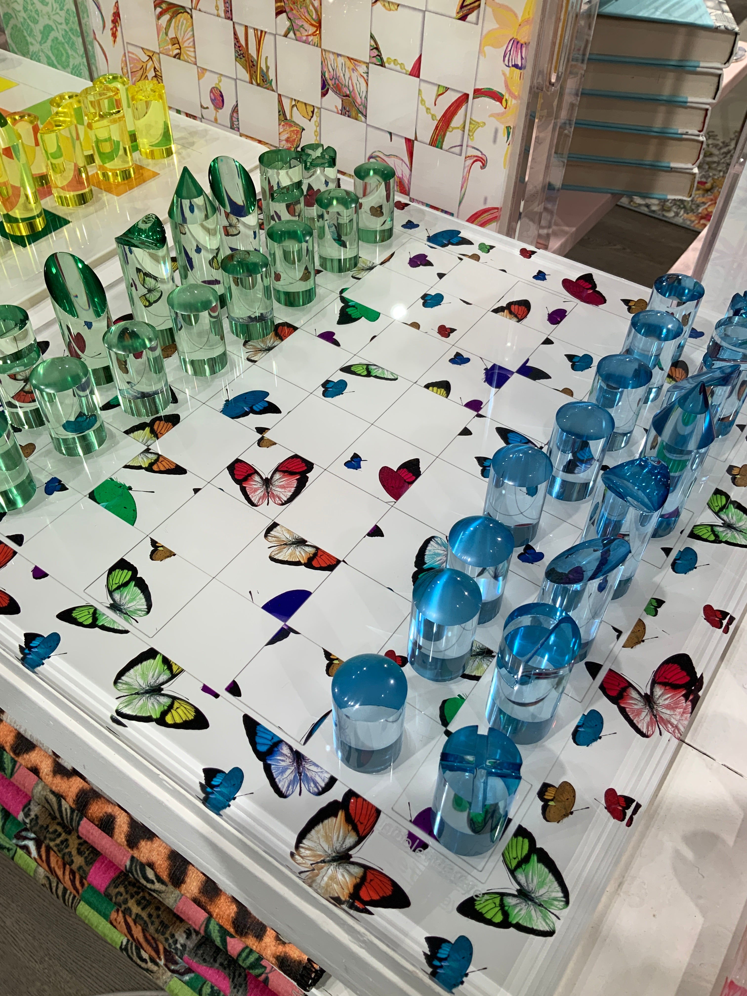 Butterflies Original Acrylic Chess