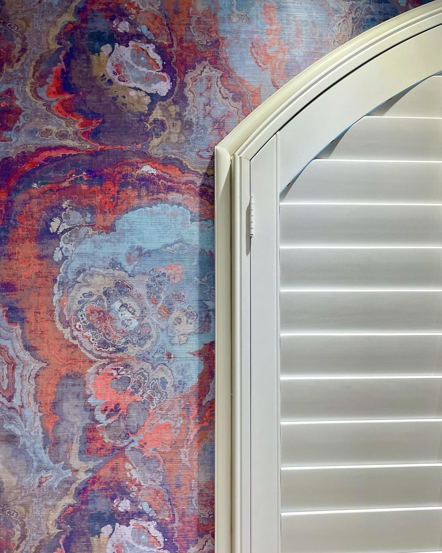 Agate Amber Grasscloth Printed Wallpaper