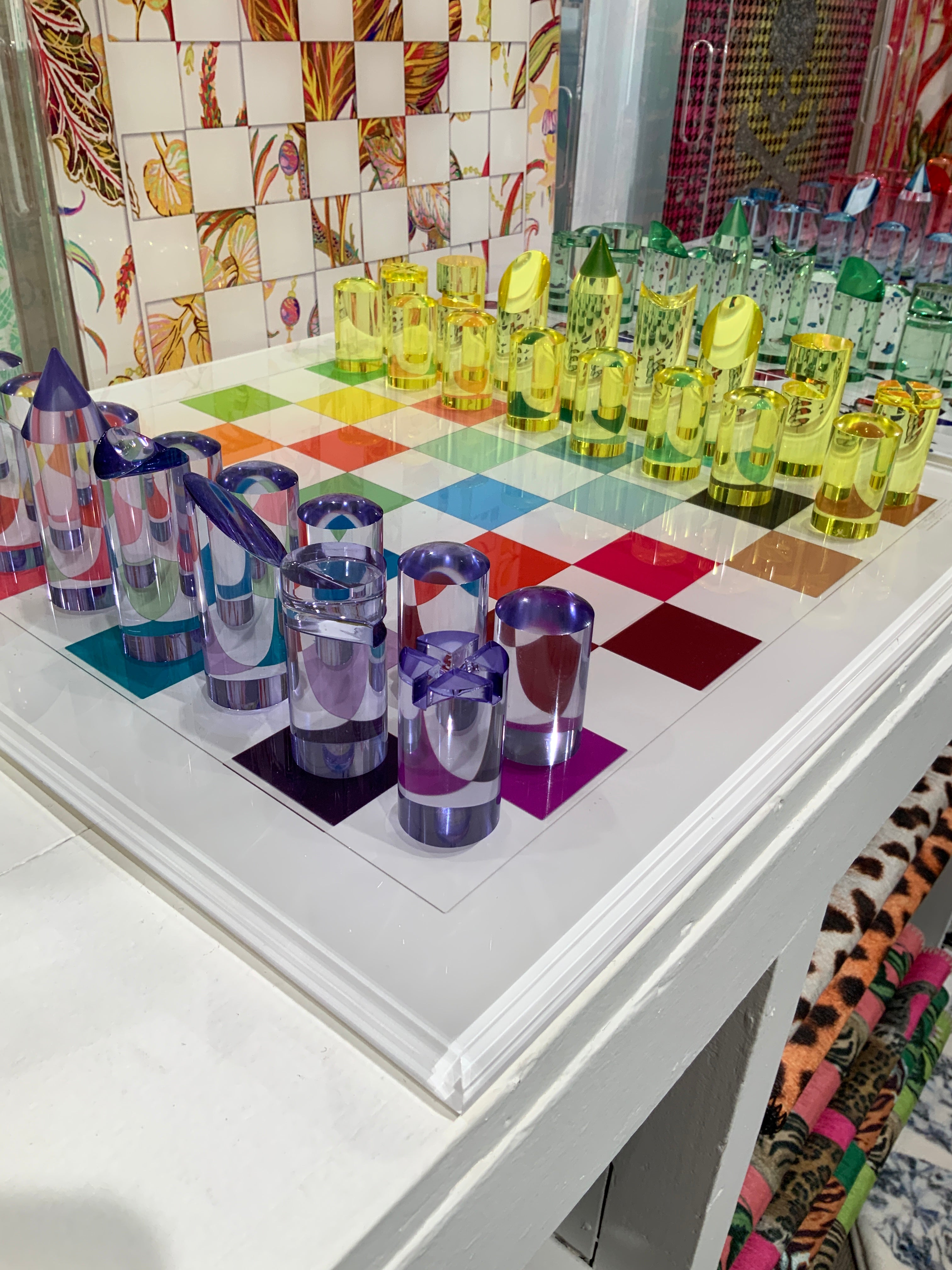 Checkerboard Black Acrylic Chess