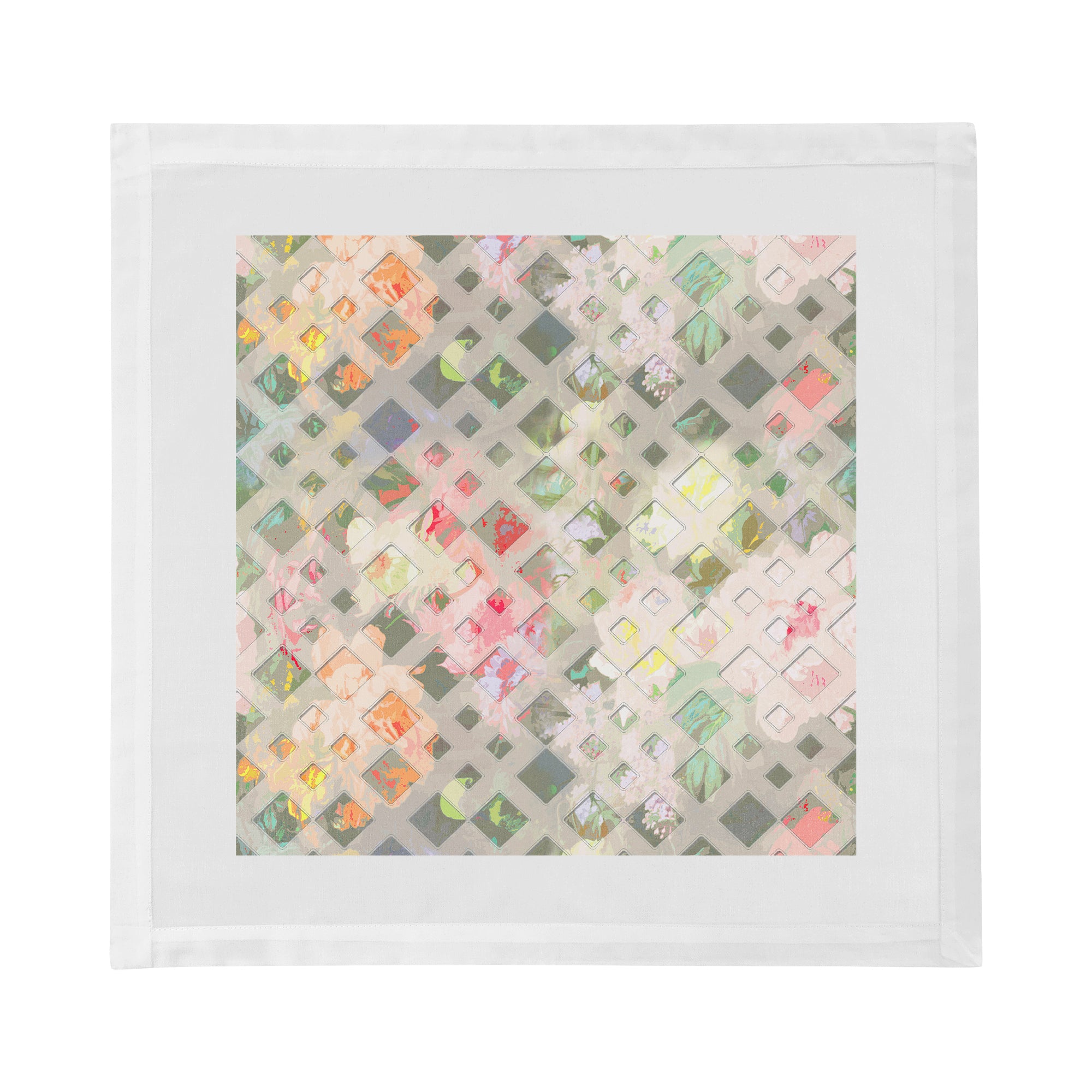 Defosse Trellis Azalea Cotton Sateen Dinner Napkins