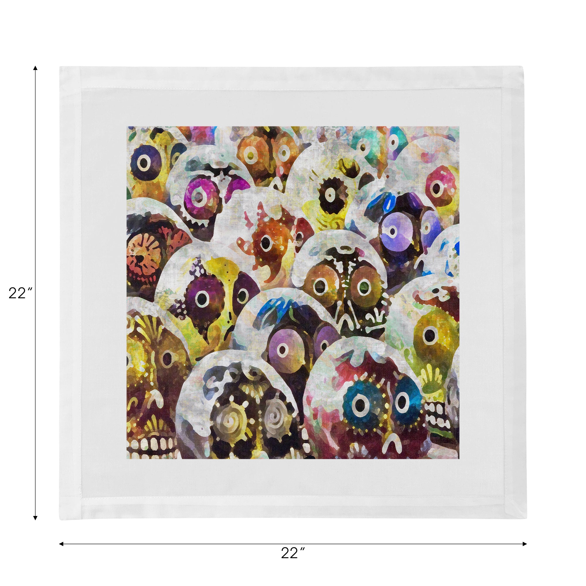 Dia De Los Muertos Rich Cotton Sateen Dinner Napkins - nicolettemayer.com