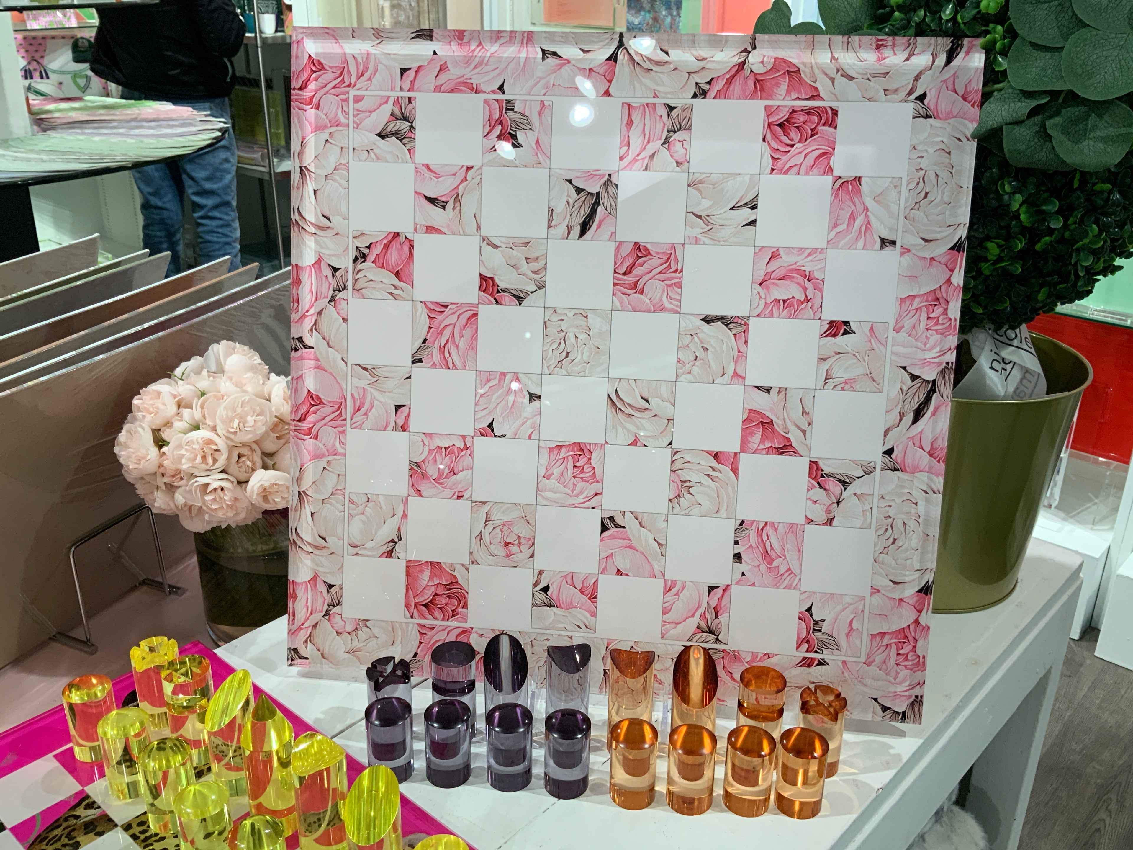 Peony Soft Pink Acrylic Chess