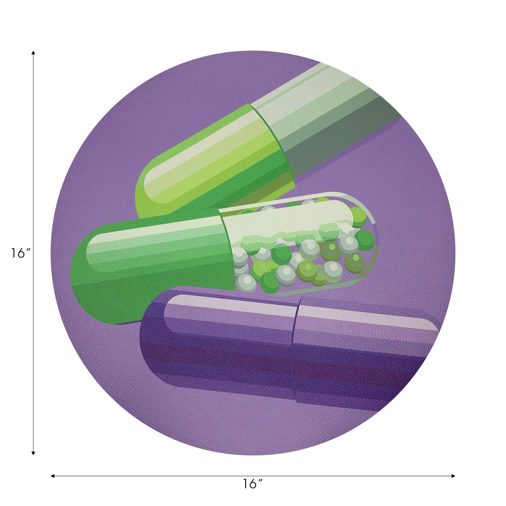 Eat Without Gaining Weight Vegan Leather Round Pebble Placemat - nicolettemayer.com