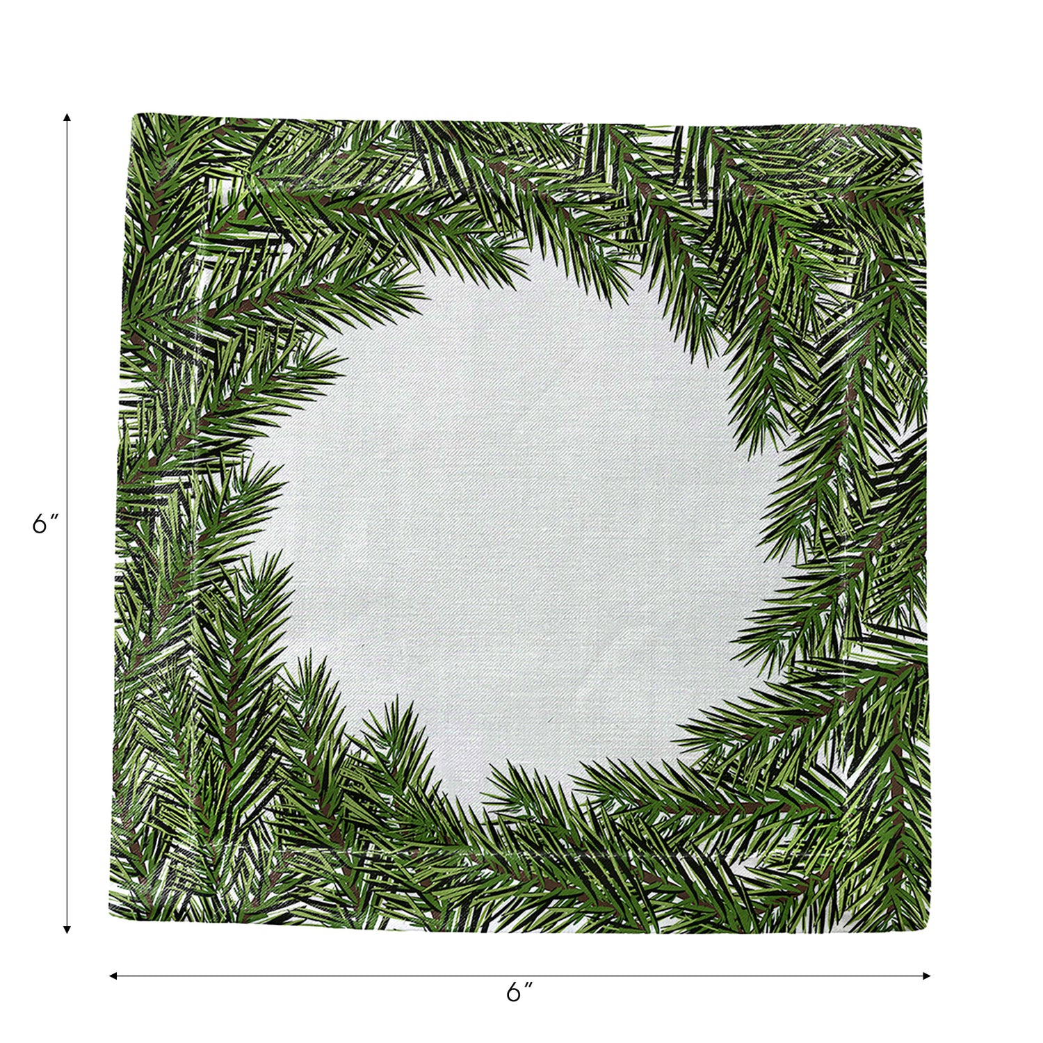 Evergreen Cotton Sateen Cocktail Napkins