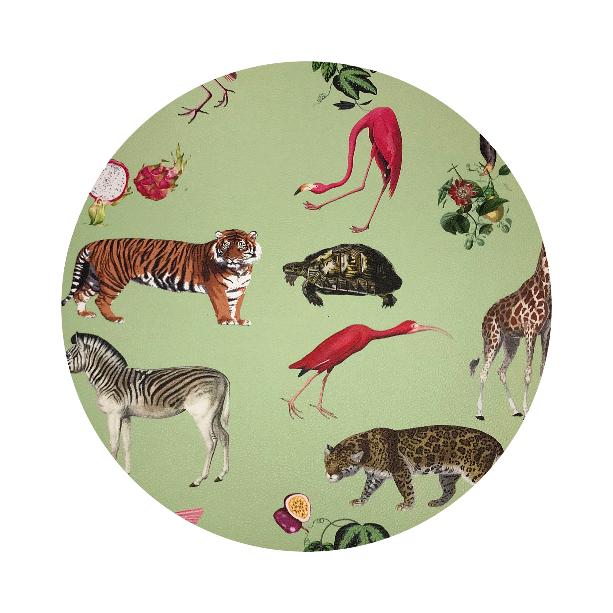 Exotix Avocado 16" Round Pebble Placemats, Set of 4 - nicolettemayer.com