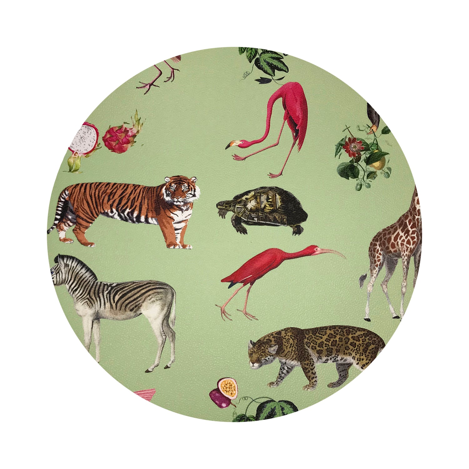 Exotix Avocado 16" Round Pebble Placemats, Set of 4 - nicolettemayer.com