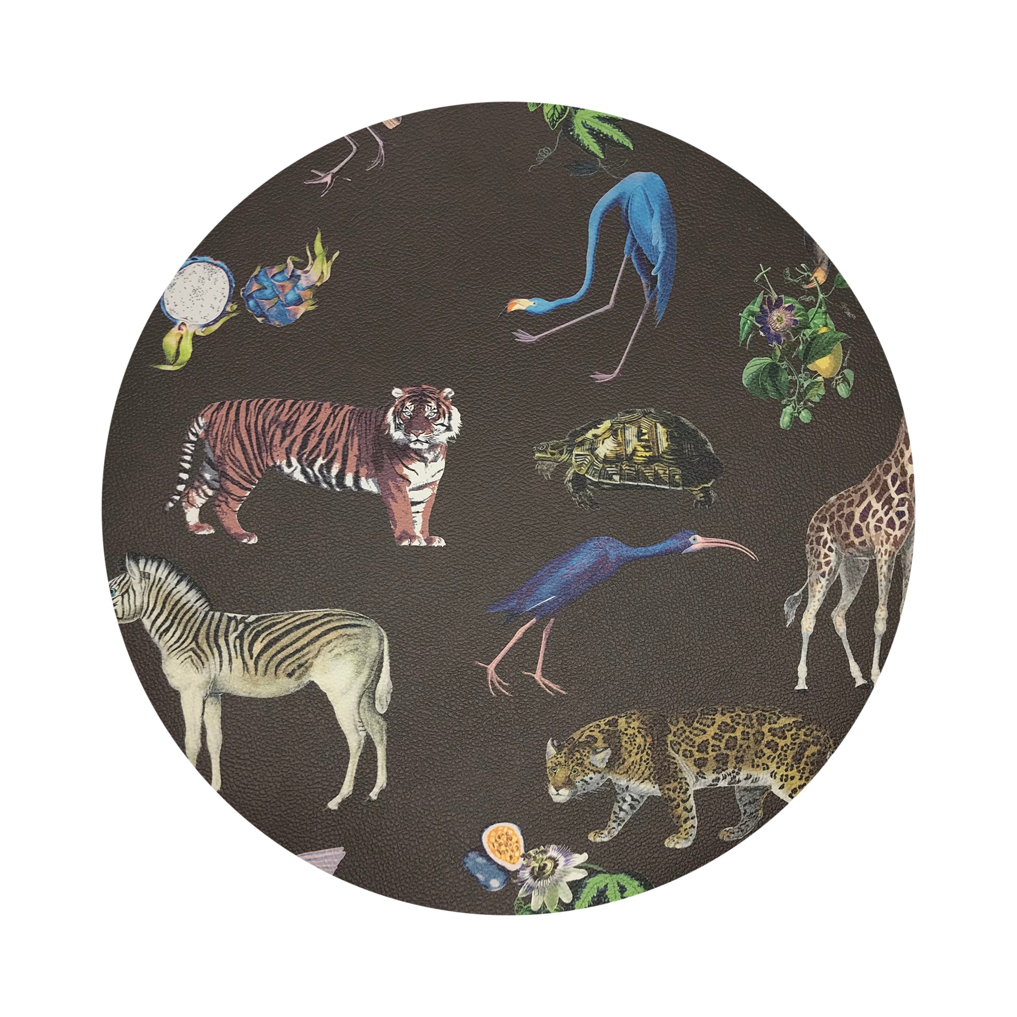 Exotix Brown 16" Round Pebble Placemats, Set of 4 - nicolettemayer.com