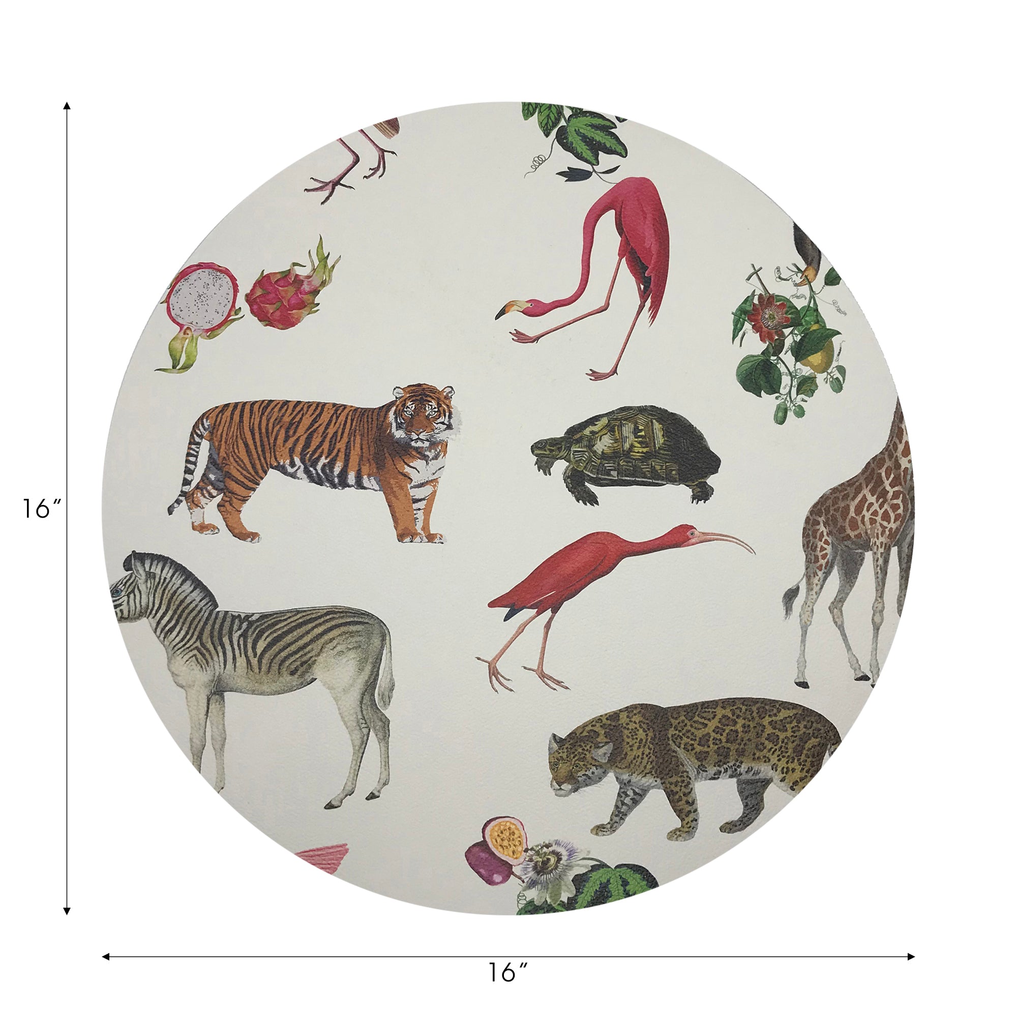 Set de table rond Exotix Natural 16" (40 cm), lot de 4