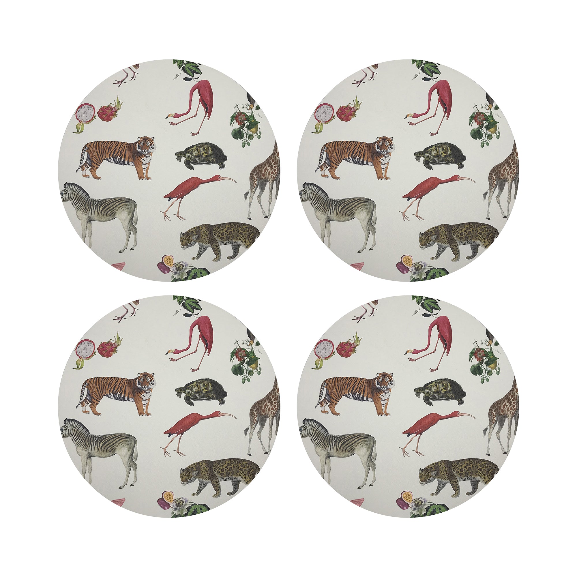 Exotix Natural 16" Round Pebble Placemat, Set Of 4 - nicolettemayer.com