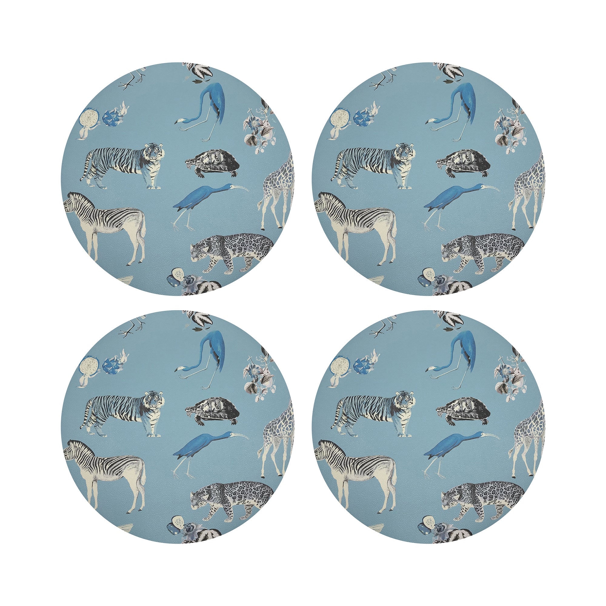 Exotix Stamford 16" Round Pebble Placemats, Set of 4 - nicolettemayer.com