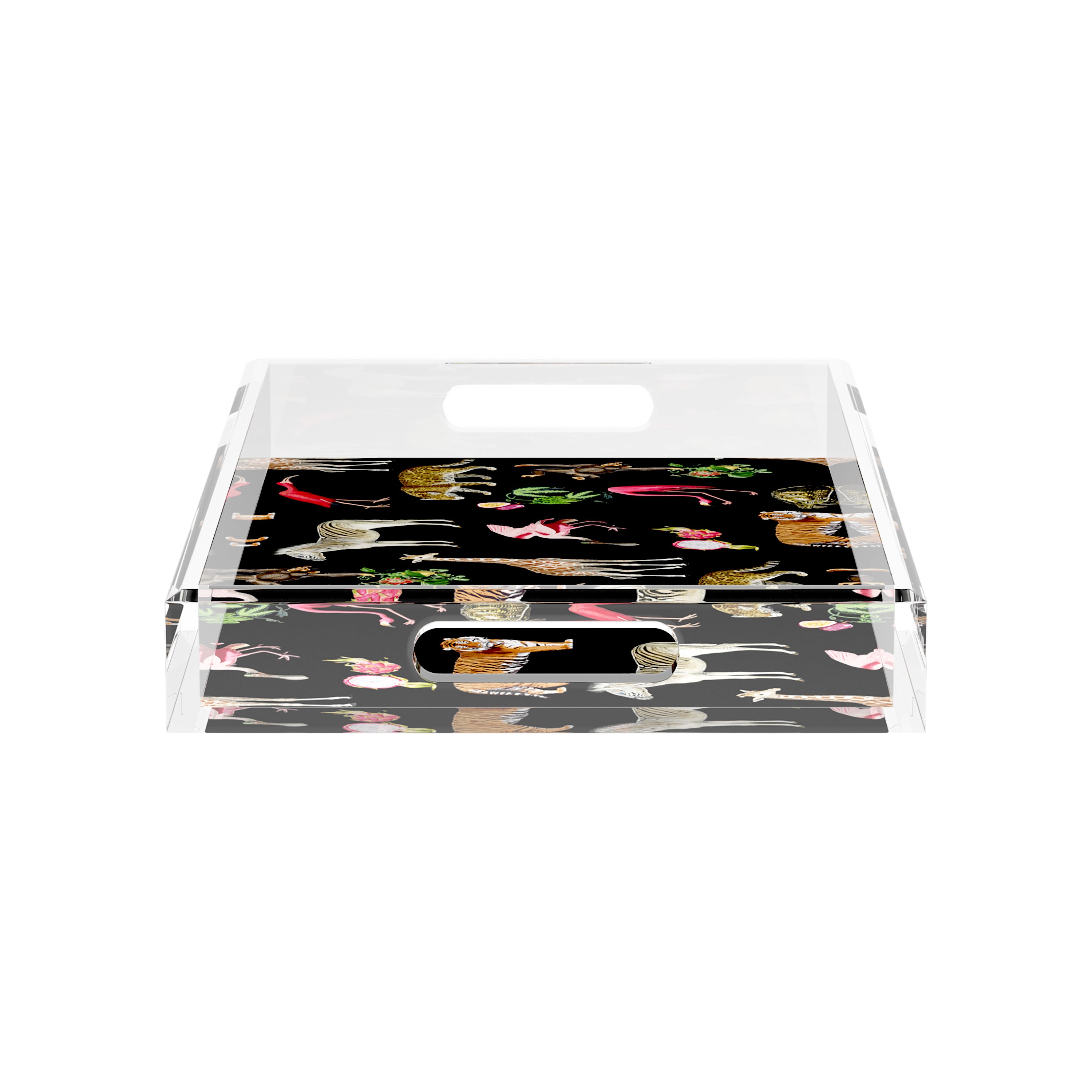 Exotix Black 17X10.5 Acrylic Tray - nicolettemayer.com