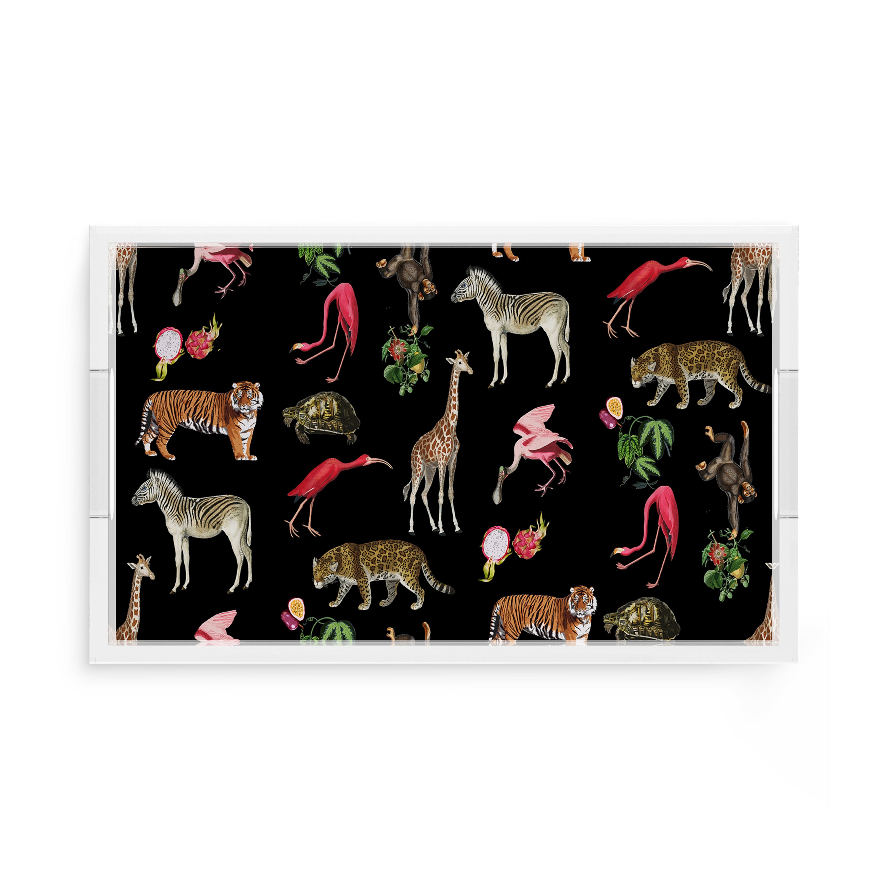 Exotix Black 17X10.5 Acrylic Tray - nicolettemayer.com