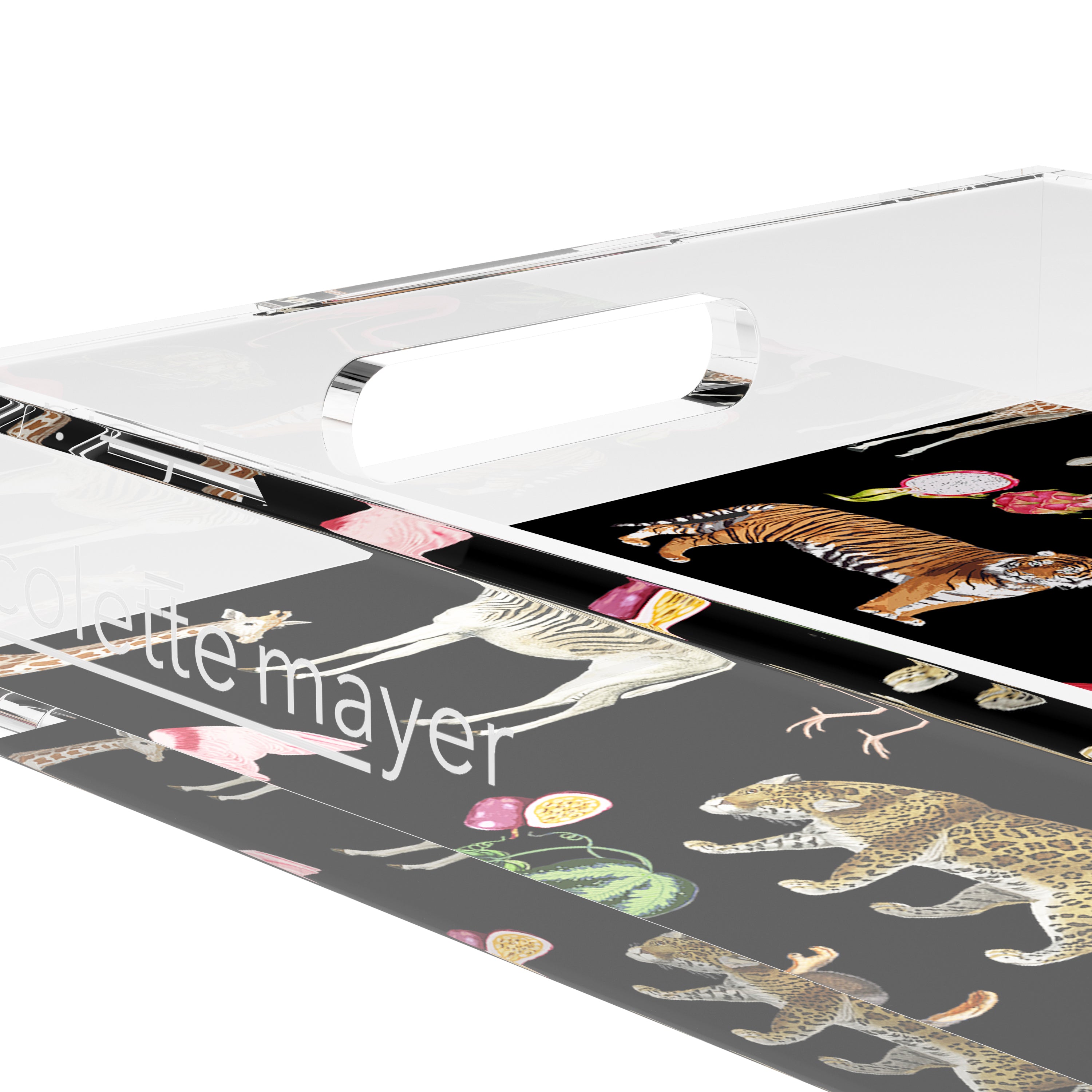 Exotix Black 17X10.5 Acrylic Tray - nicolettemayer.com