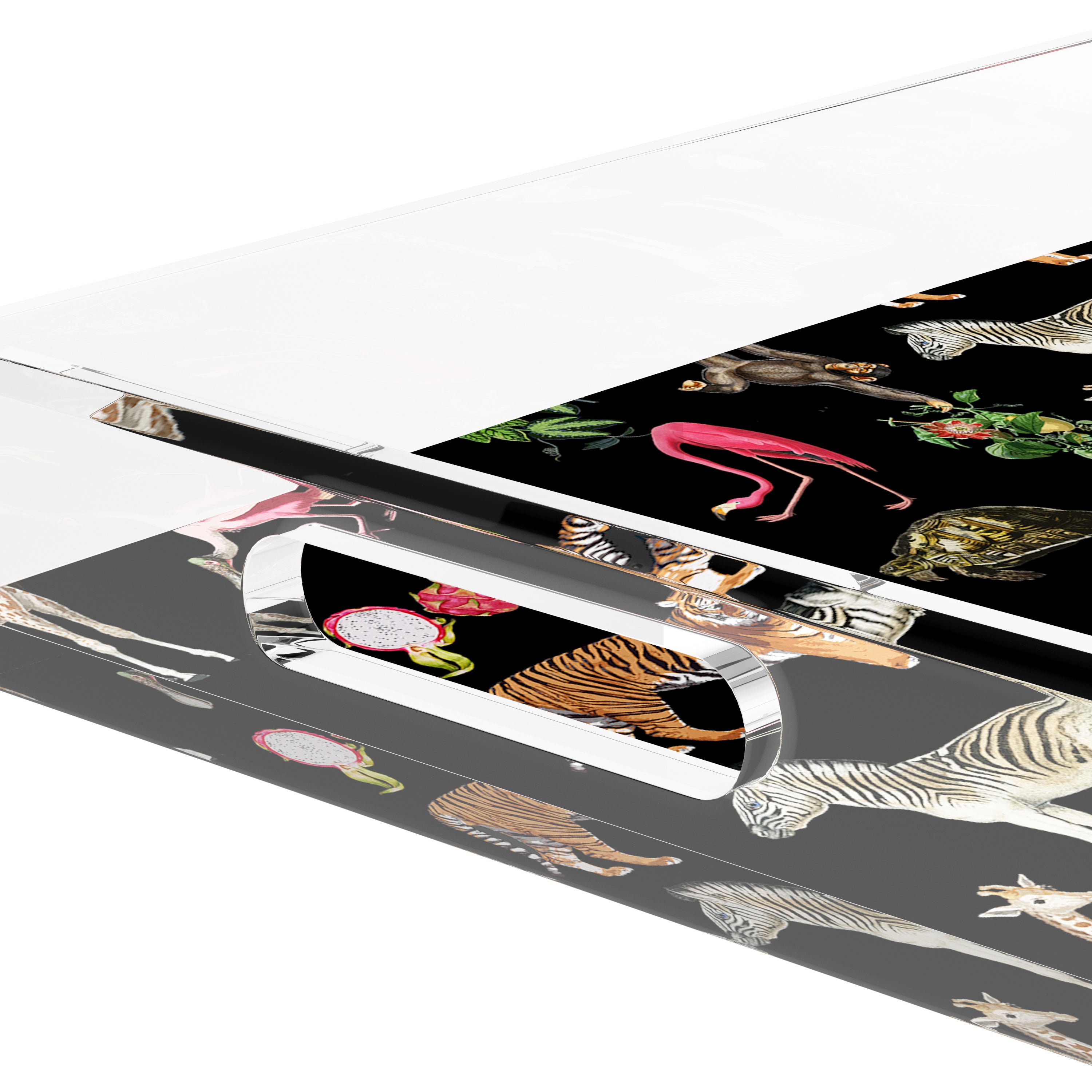 Exotix Black 22.5X14.5 Acrylic Tray - nicolettemayer.com