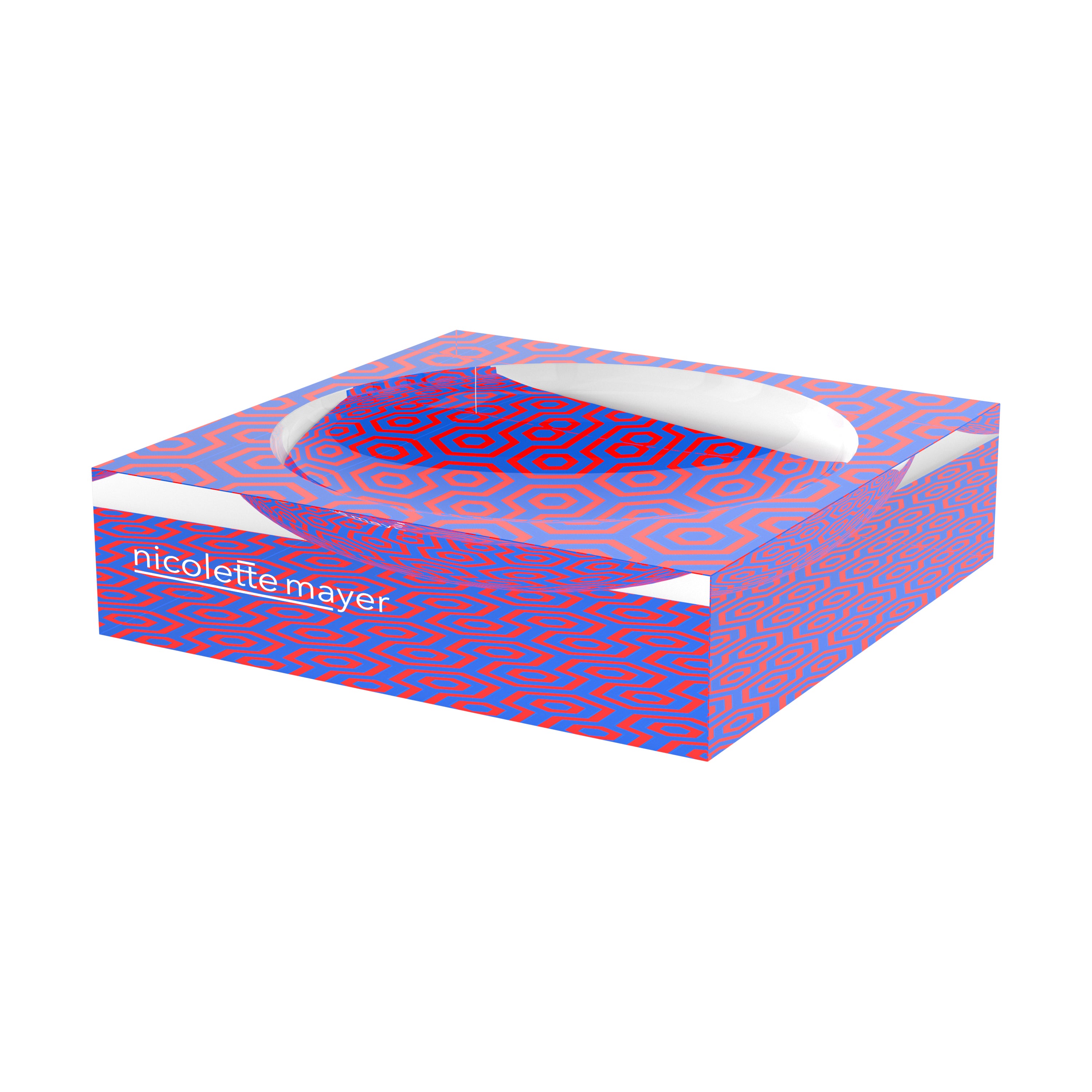Eyepop Hydrangea And Tomato Acrylic Candy Catchall Dish