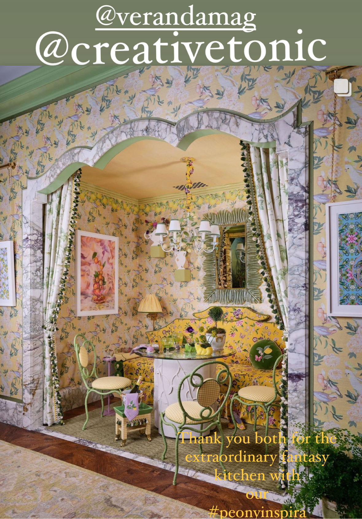 Peony Inspira Goldenrod Tapete, Meterware