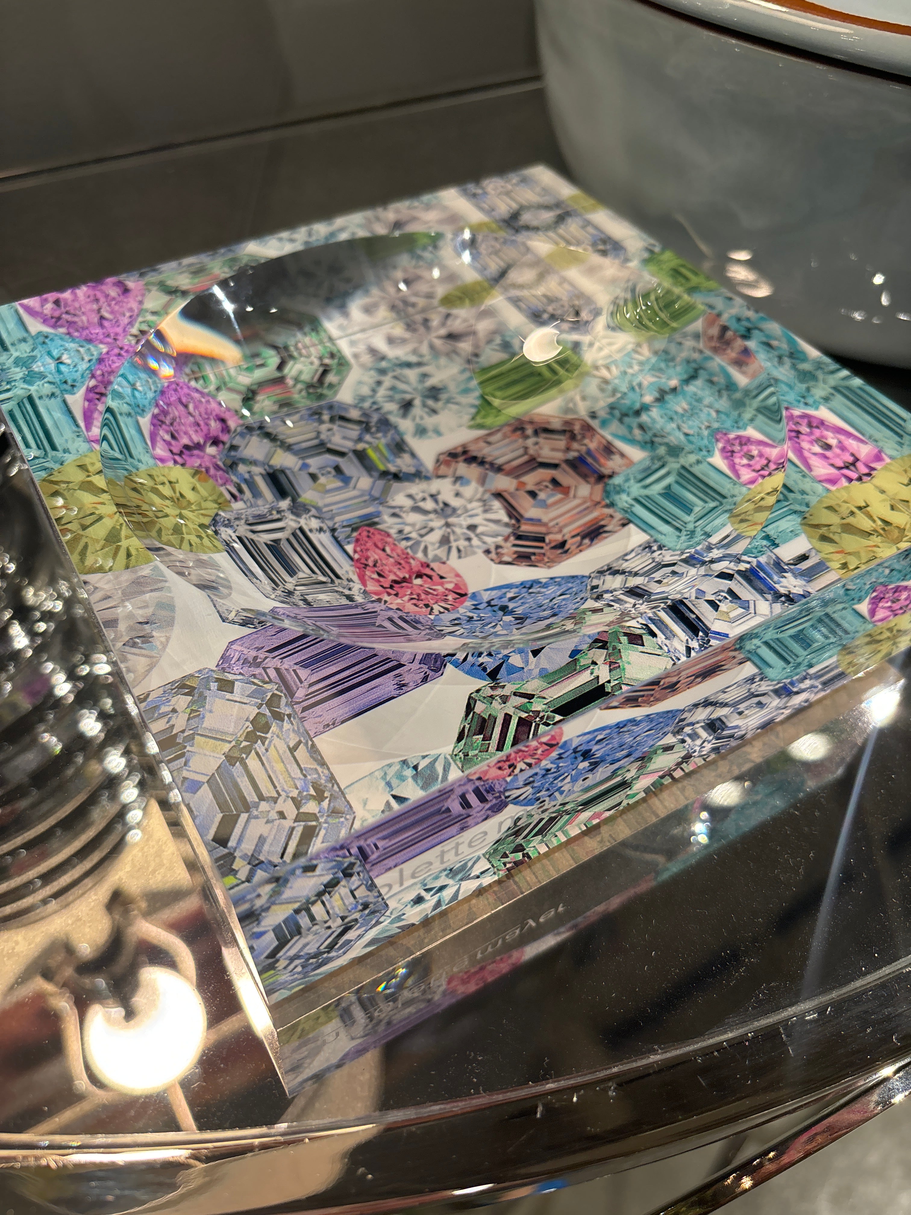 Rocks on White Acrylic Candy Catchall Dish