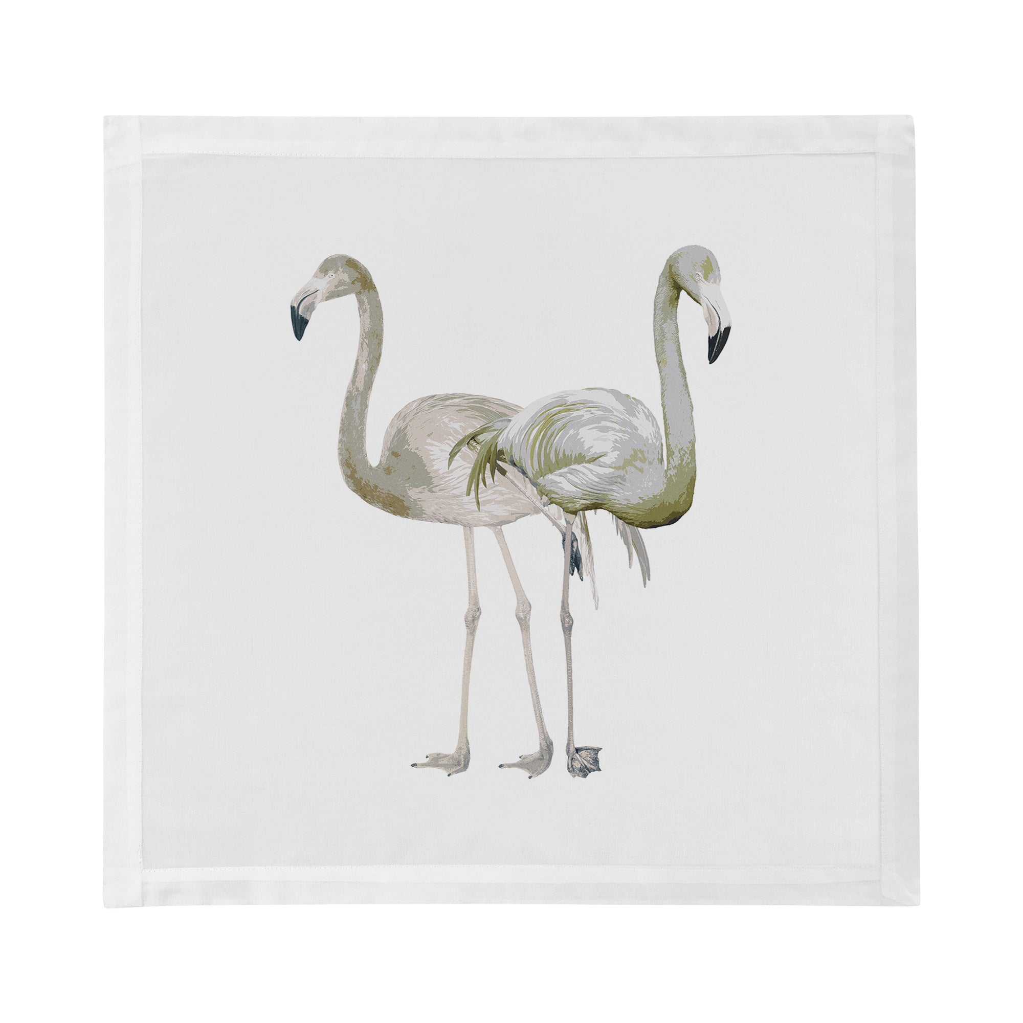 Flamingos in the Mirror Belize Cotton Sateen Dinner Napkins - nicolettemayer.com