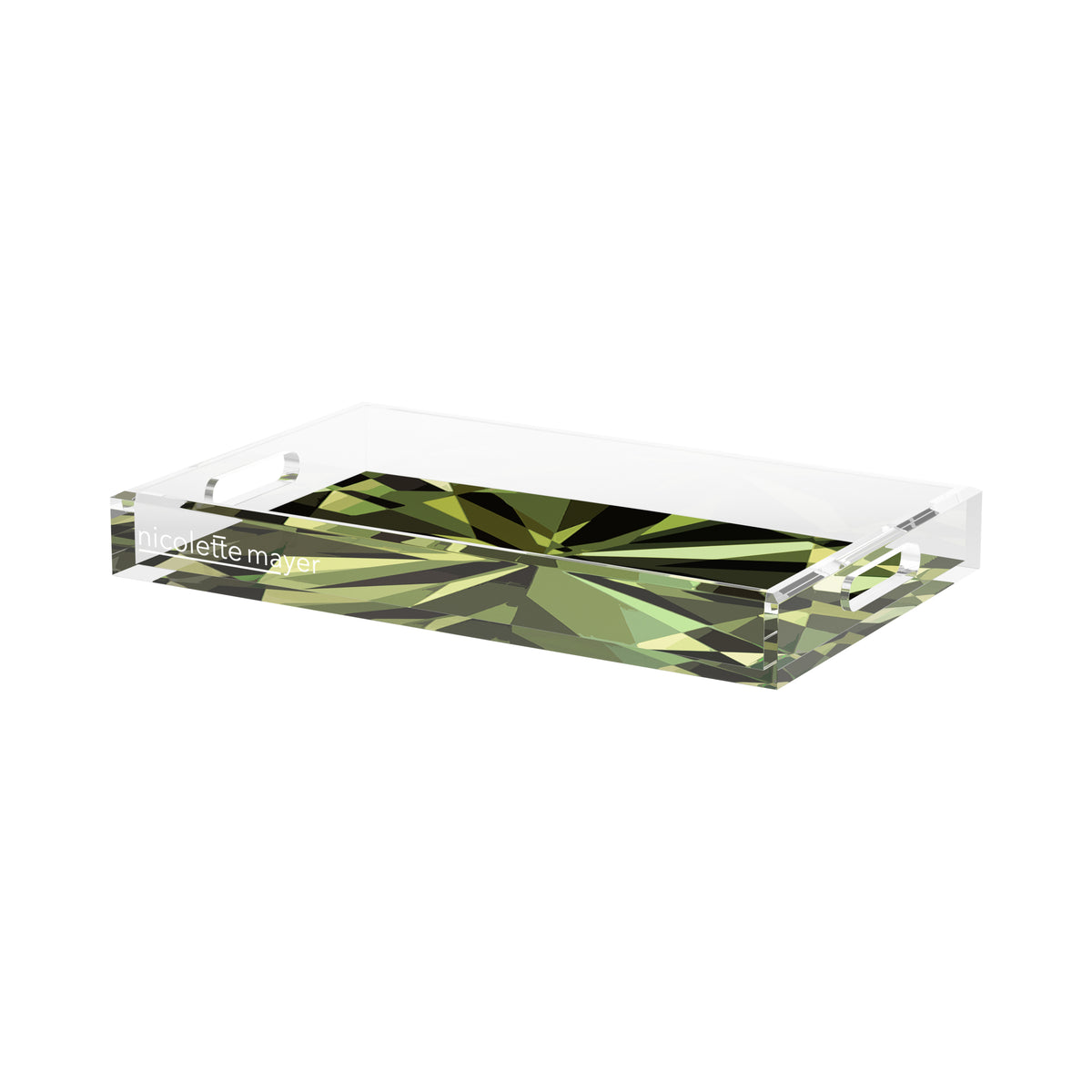 Facets Acrylic Rectangle Decorative Tray, by Nicolette Mayer