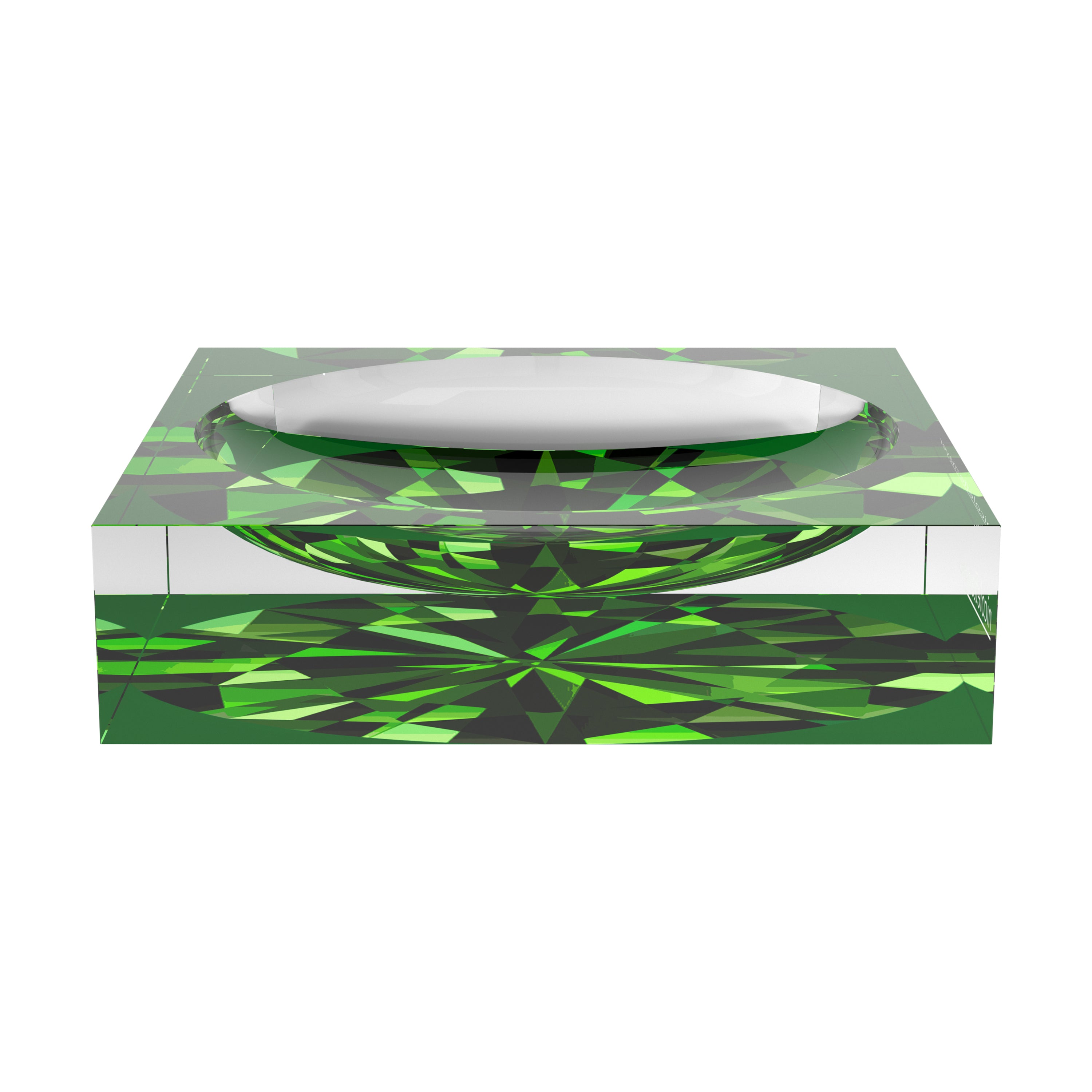 Facets Green Acrylic Candy Catchall Dish - nicolettemayer.com