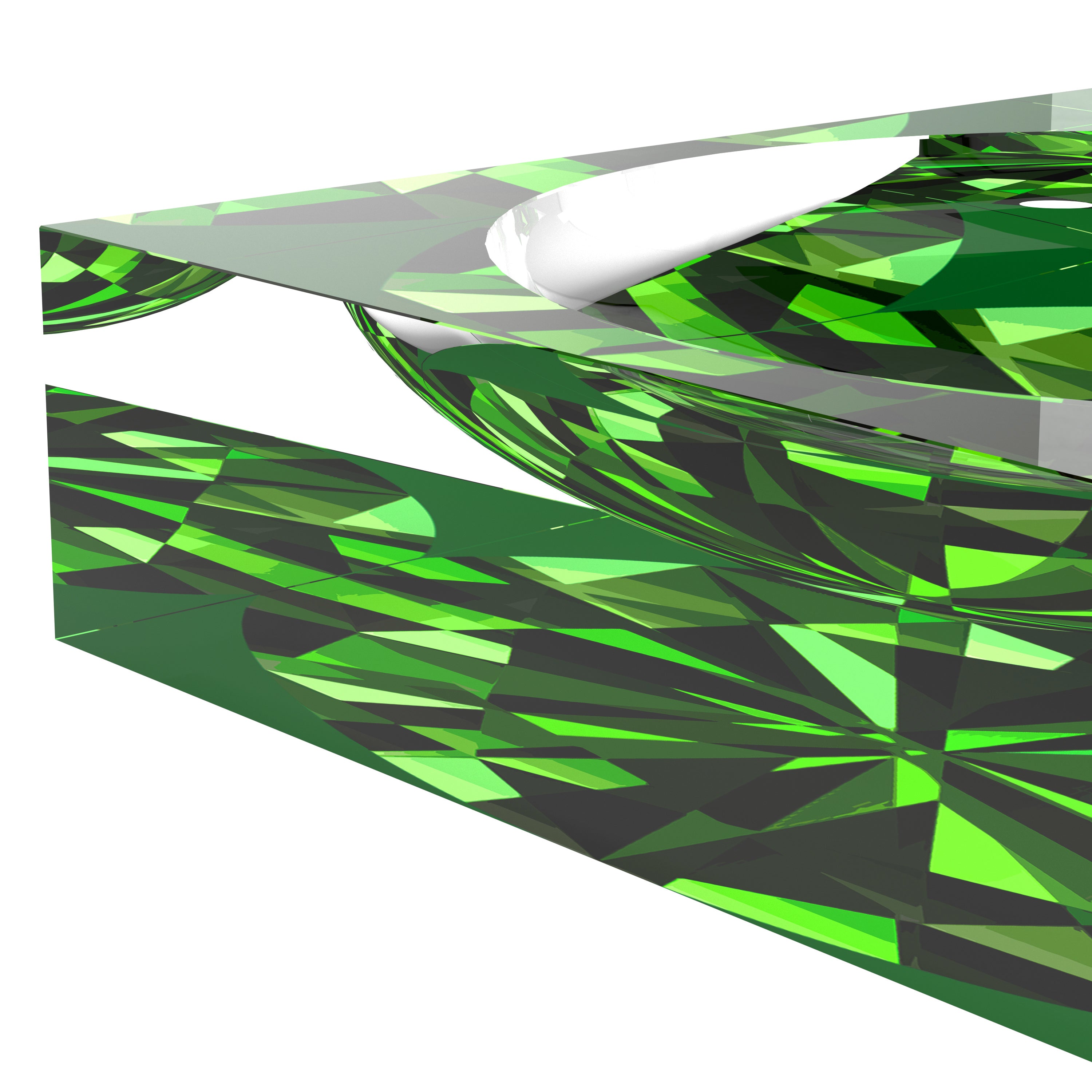 Facets Green Acrylic Candy Catchall Dish - nicolettemayer.com