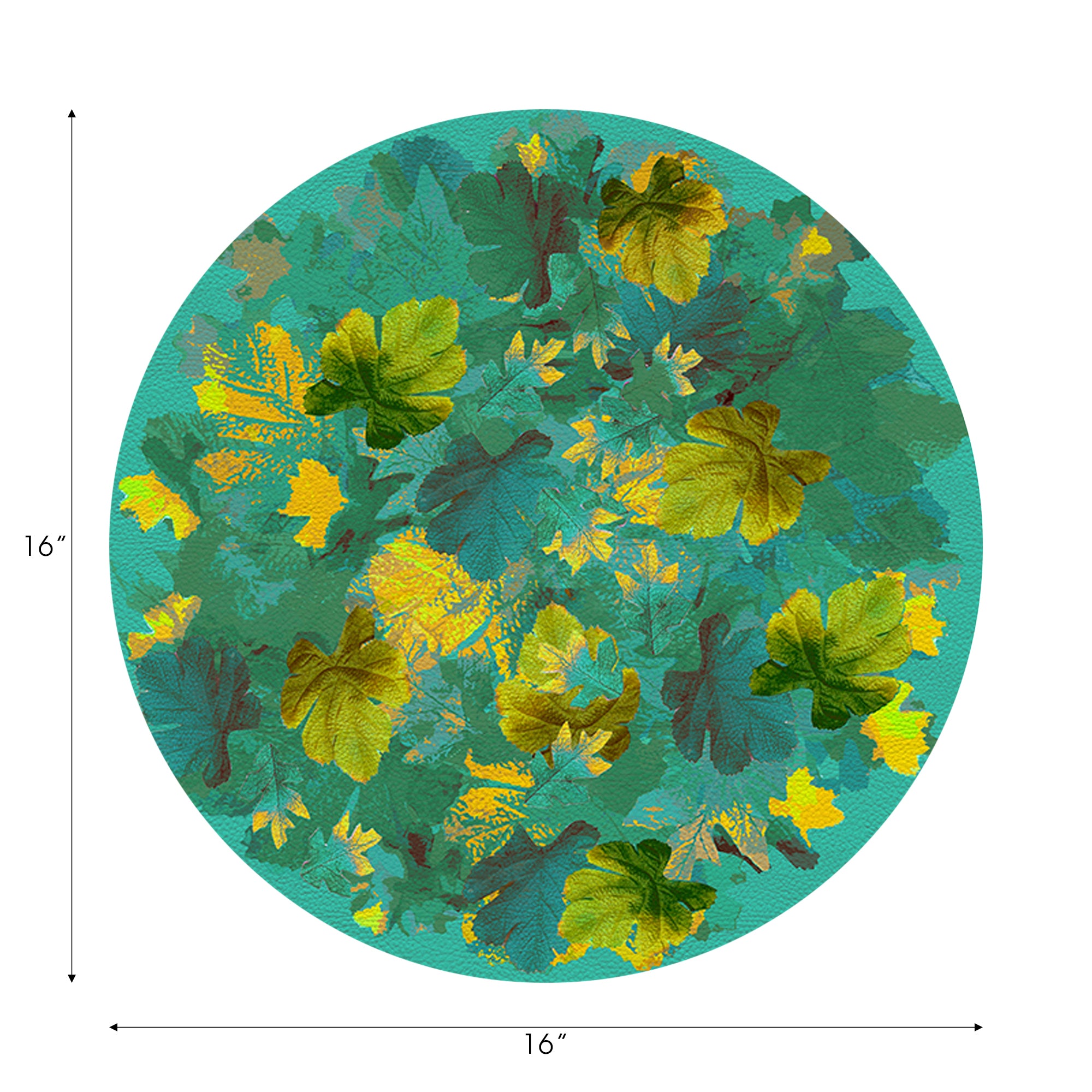 Fallen Leaves Peacock 16" Round Pebble Placemats, Set of 4 - nicolettemayer.com