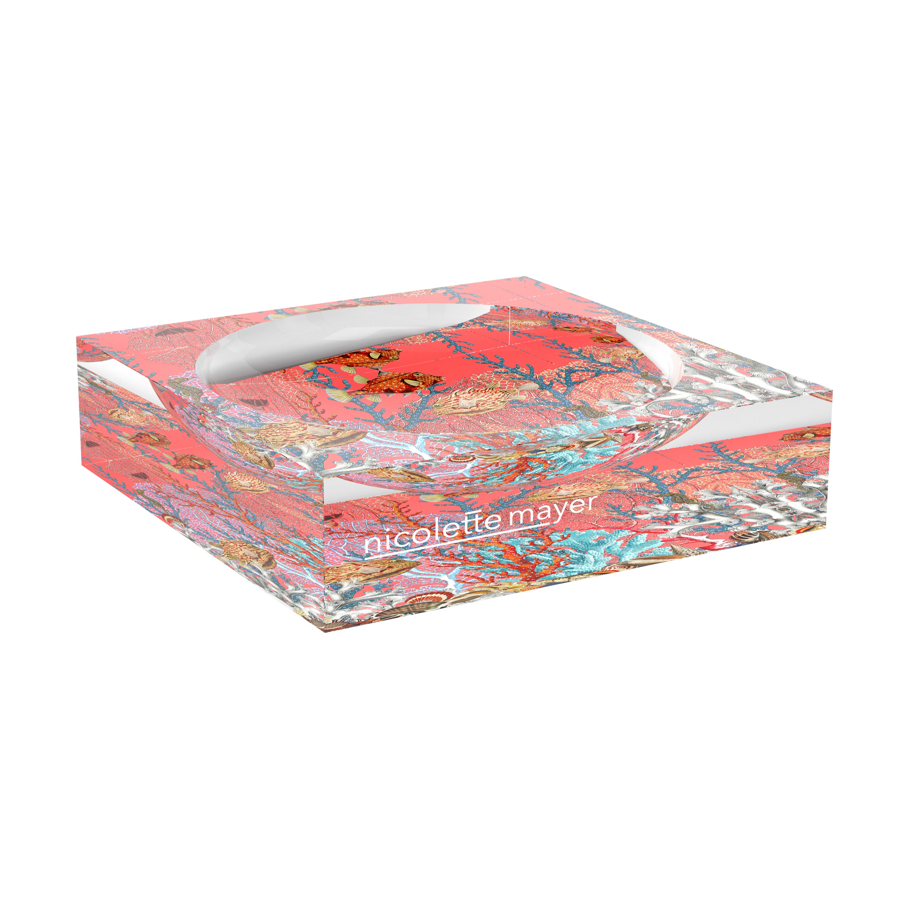 Fan Coral Reef Corallo Acrylic Candy Catchall Dish