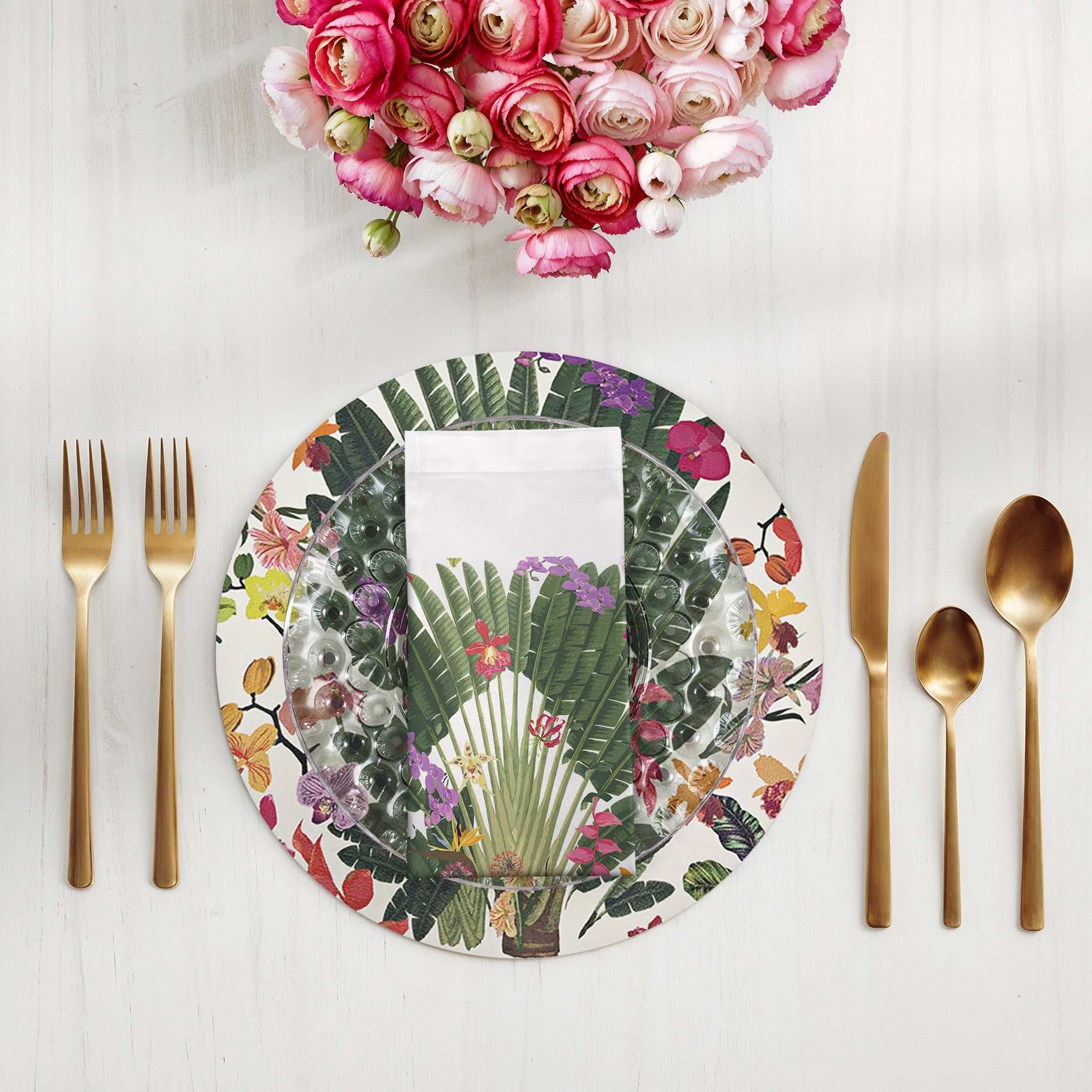 FANTASY TROPICAL WHITE 22"X22" HEMSTITCH DINNER NAPKIN, SET OF 4 - nicolettemayer.com