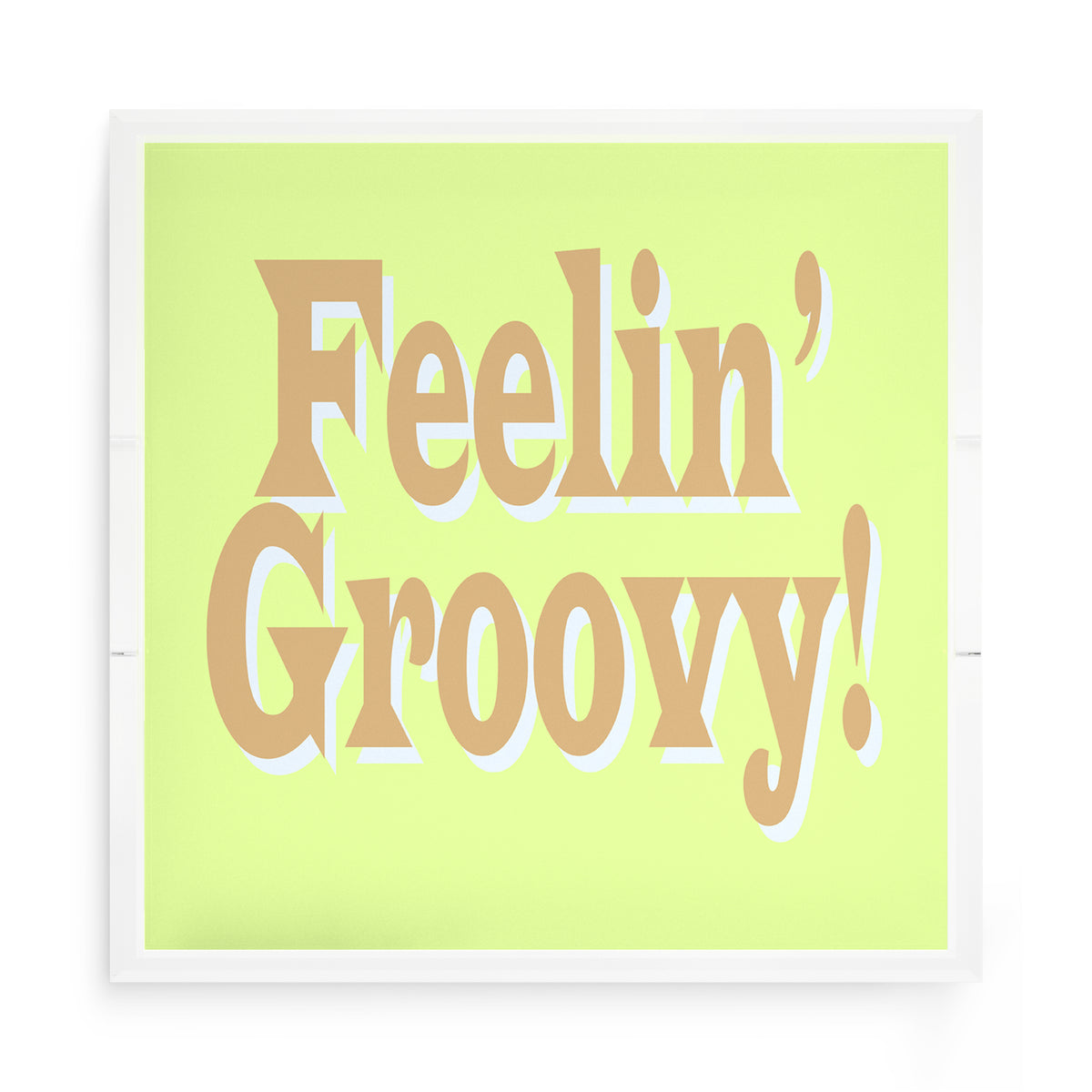 Feelin Groovy Yellow Brown Avocado Acrylic Decorative Tray, 15 x 15 in. by Nicolette Mayer