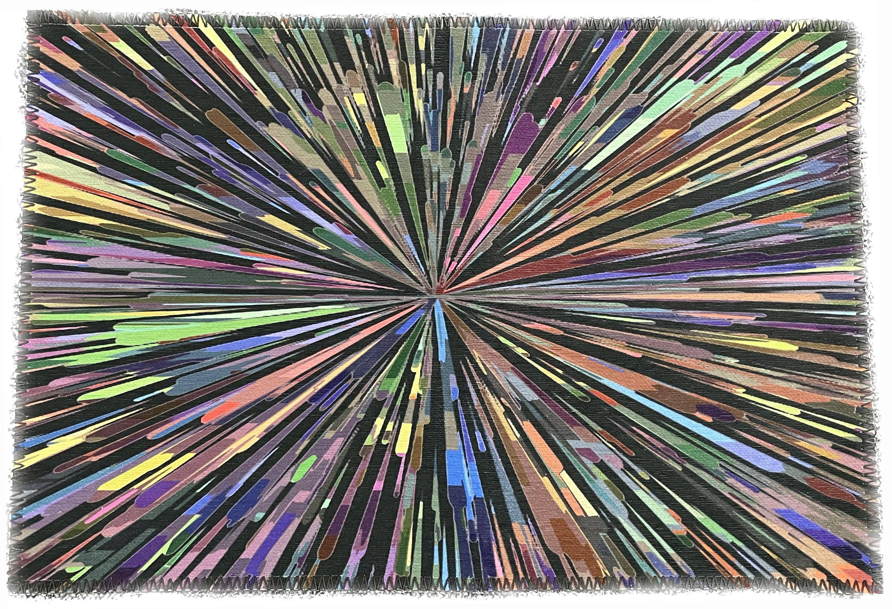 Fireworks Black Chenille Washables Rug