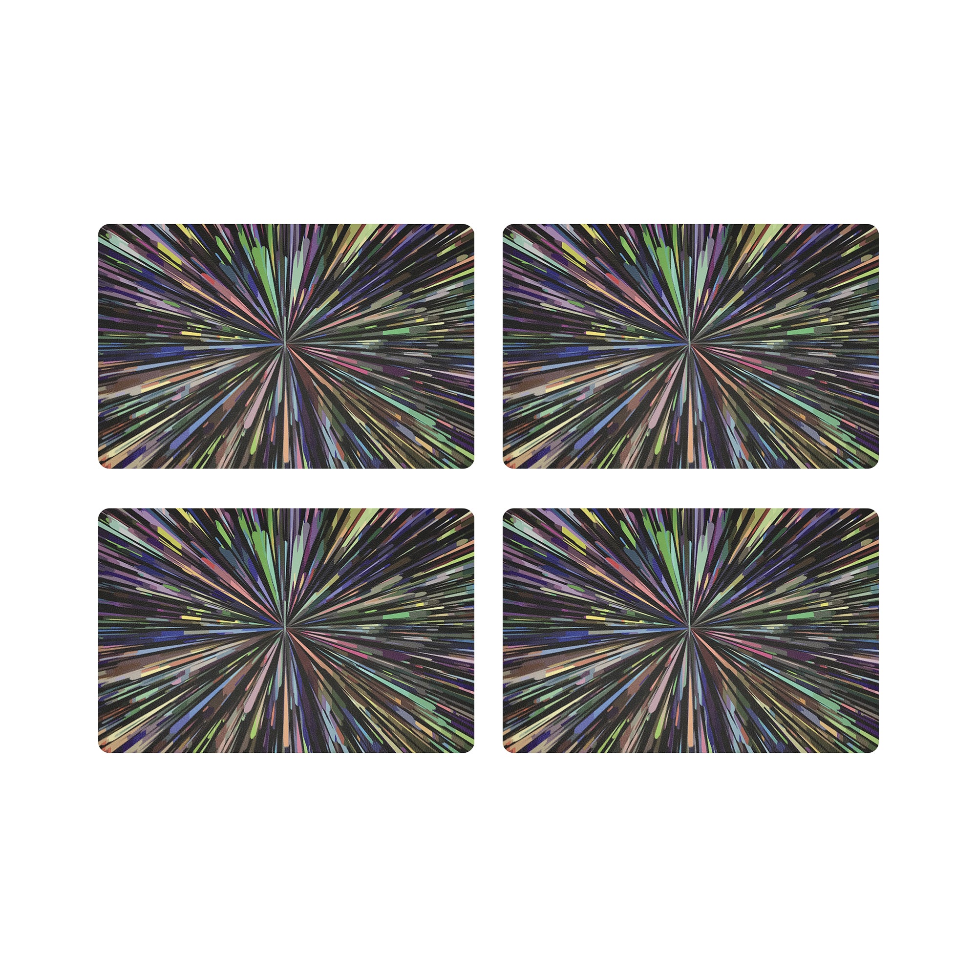 Fireworks Black 17.5" Rectangle Pebble Placemat, Set Of 4 - nicolettemayer.com