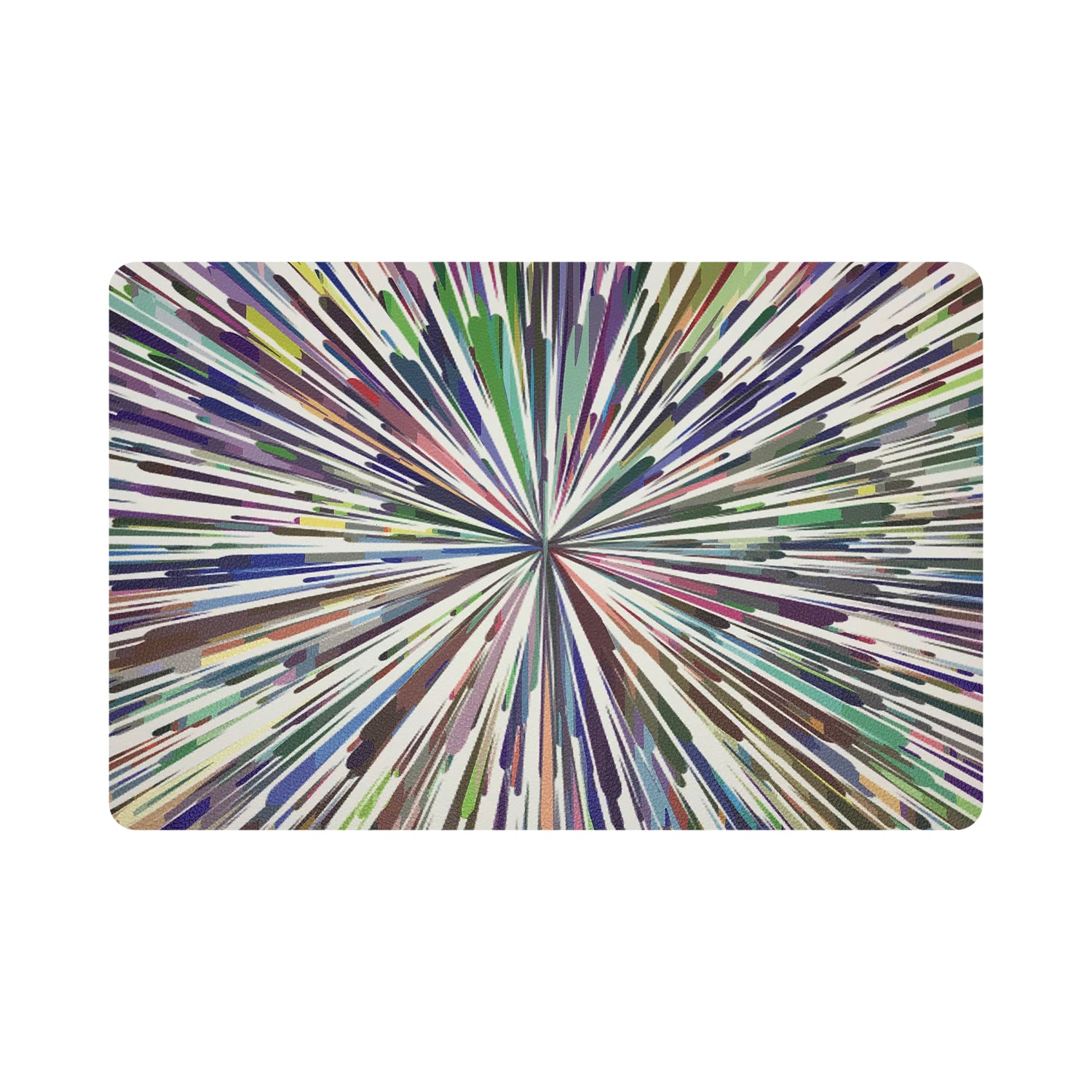 Fireworks White 17.5" Rectangle Pebble Placemat, Set Of 4 - nicolettemayer.com