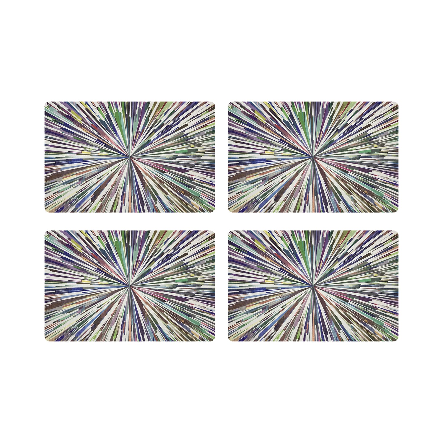 Fireworks White 17.5" Rectangle Pebble Placemat, Set Of 4 - nicolettemayer.com