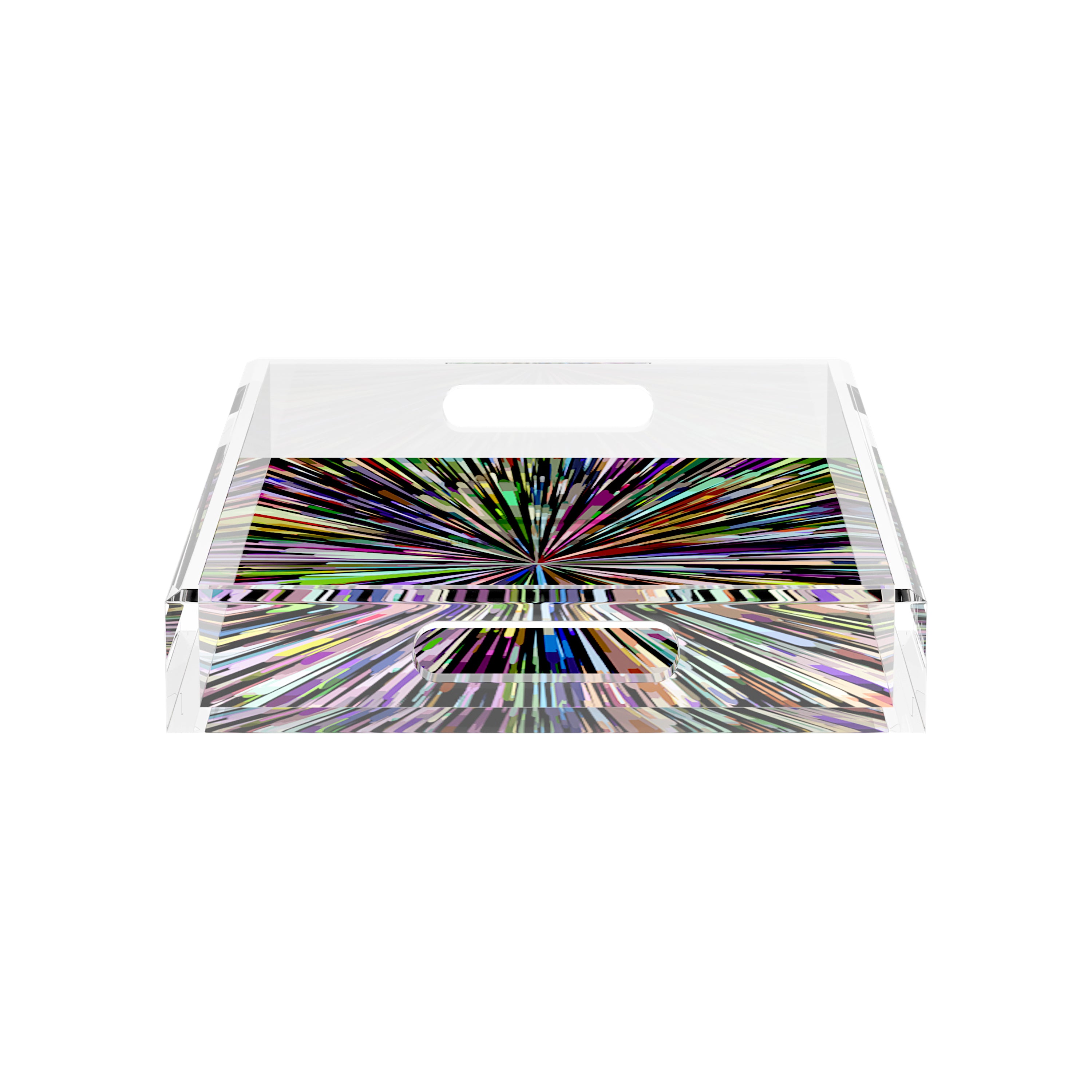 Fireworks Black 17X10.5 Acrylic Tray - nicolettemayer.com