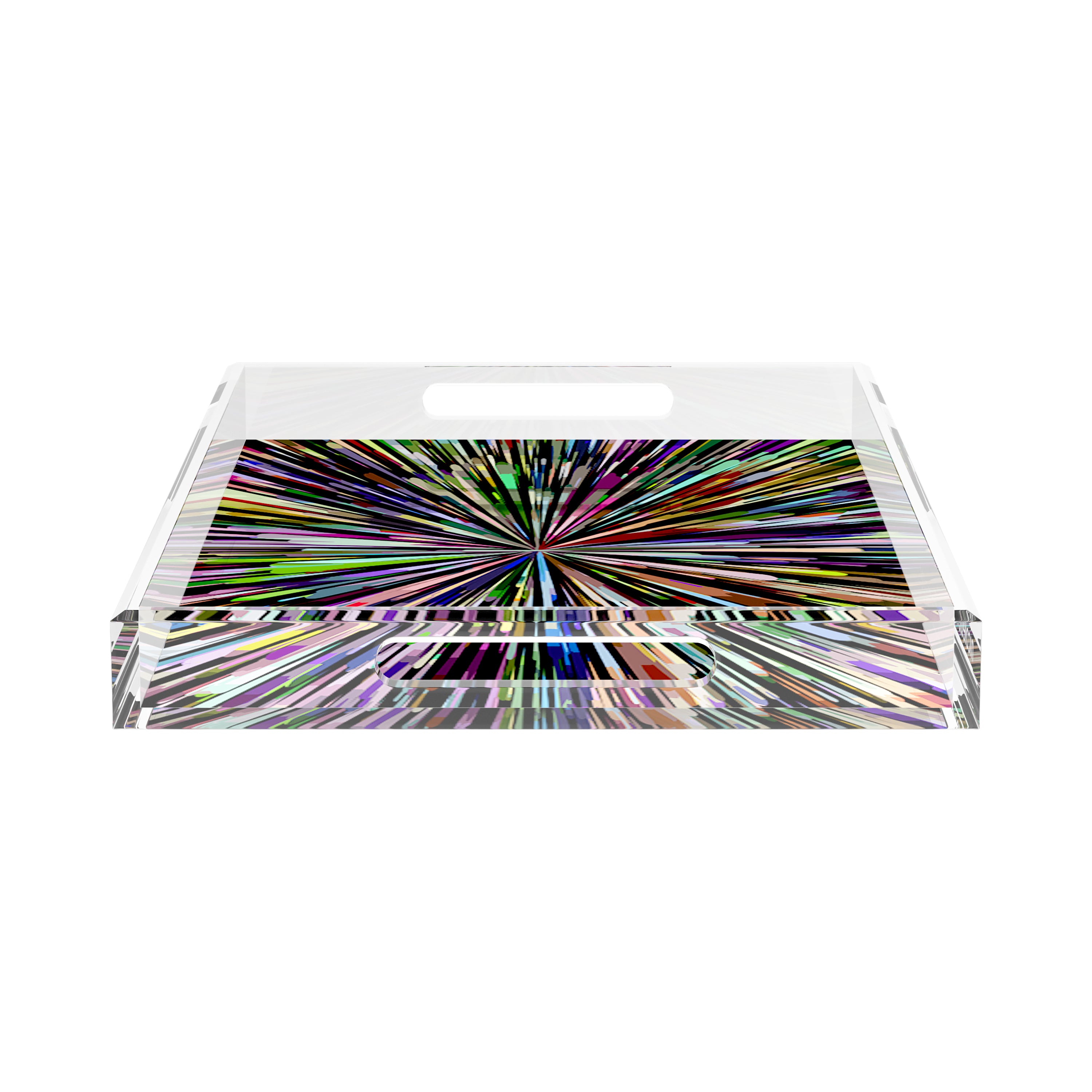 Fireworks Black 22.5X14.5 Acrylic Tray - nicolettemayer.com