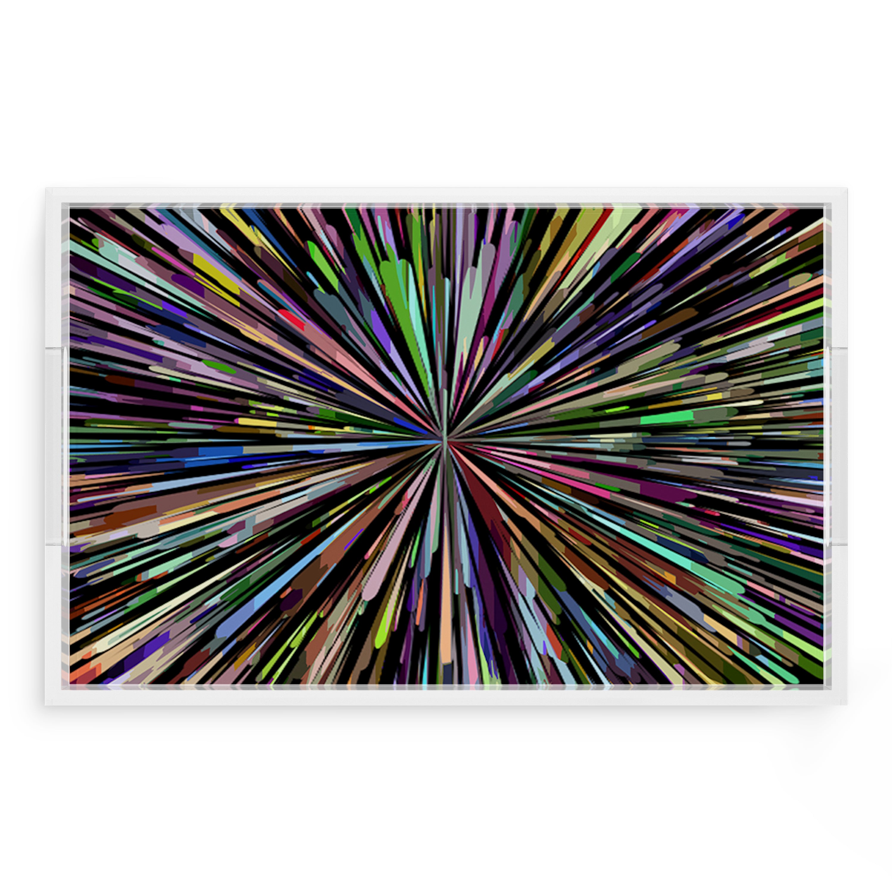 Fireworks Black 22.5X14.5 Acrylic Tray - nicolettemayer.com
