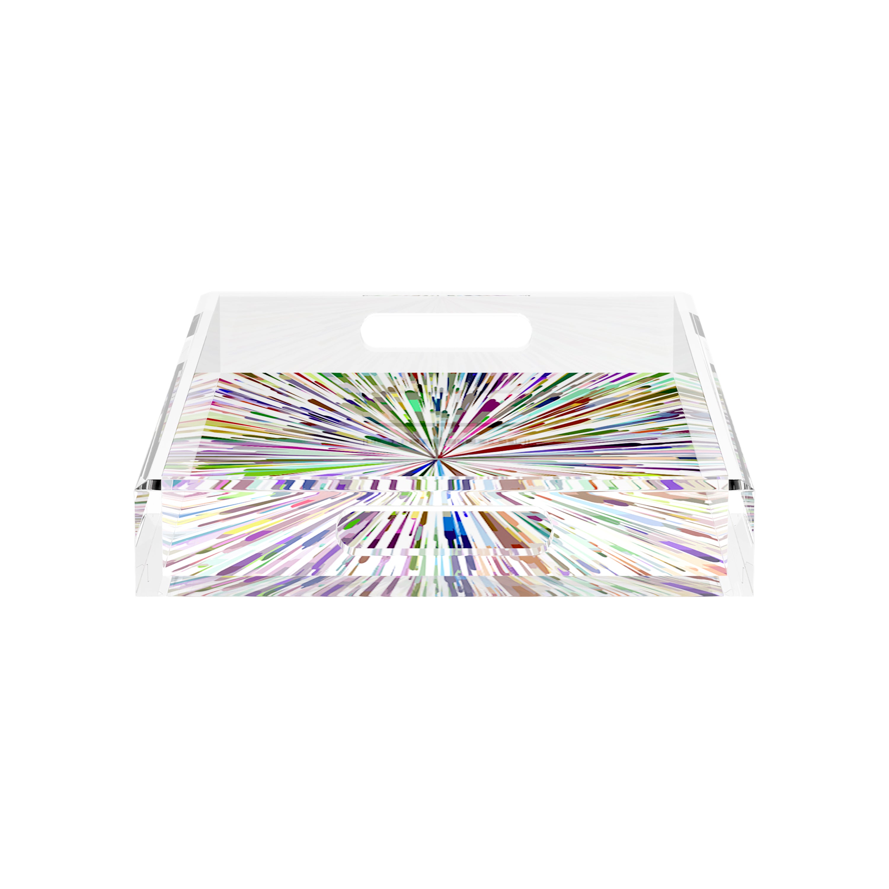Fireworks White 17X10.5 Acrylic Tray - nicolettemayer.com