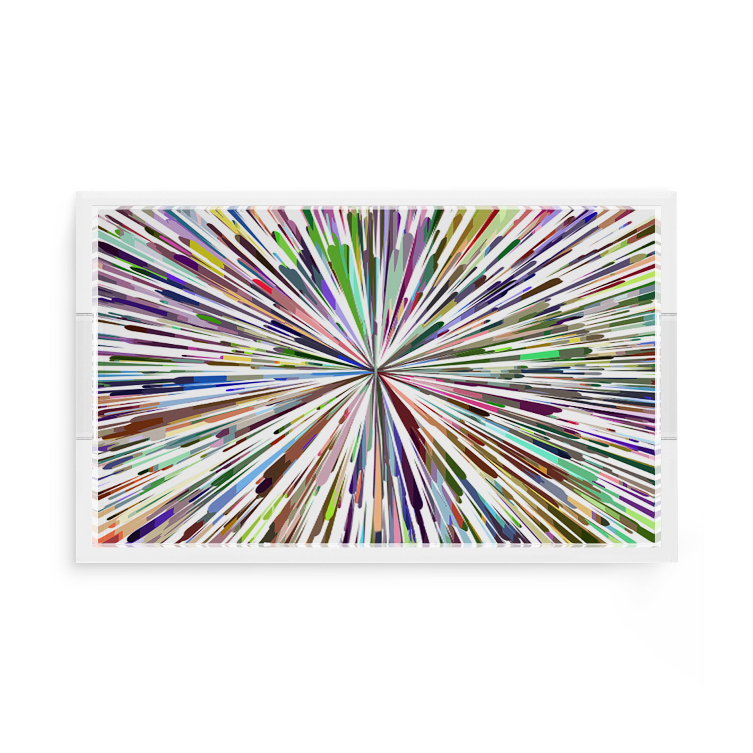 Fireworks White 17X10.5 Acrylic Tray - nicolettemayer.com