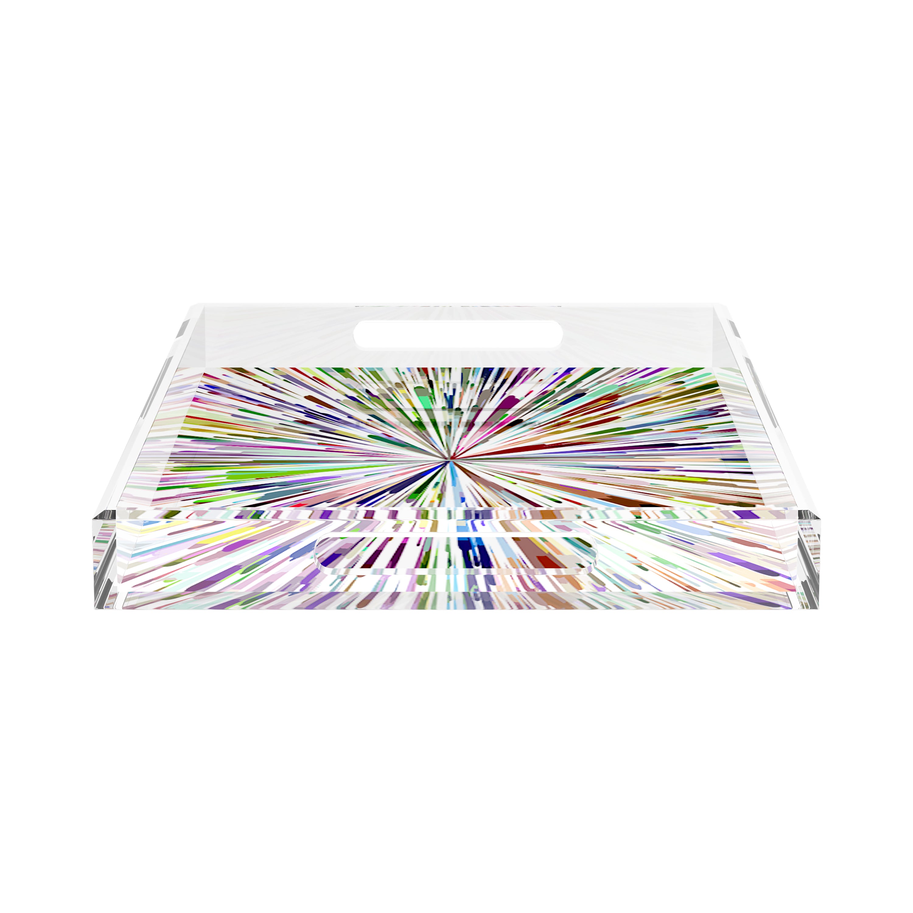 Fireworks White 22.5X14.5 Acrylic Tray - nicolettemayer.com