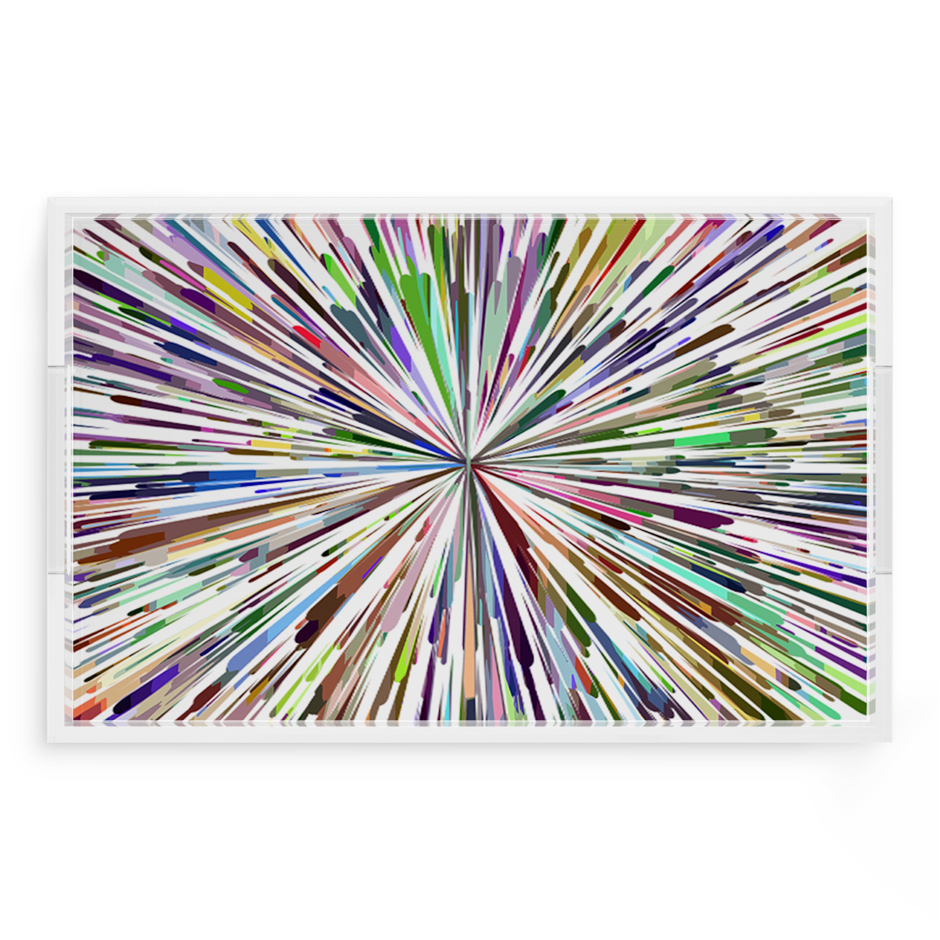Fireworks White 22.5X14.5 Acrylic Tray - nicolettemayer.com