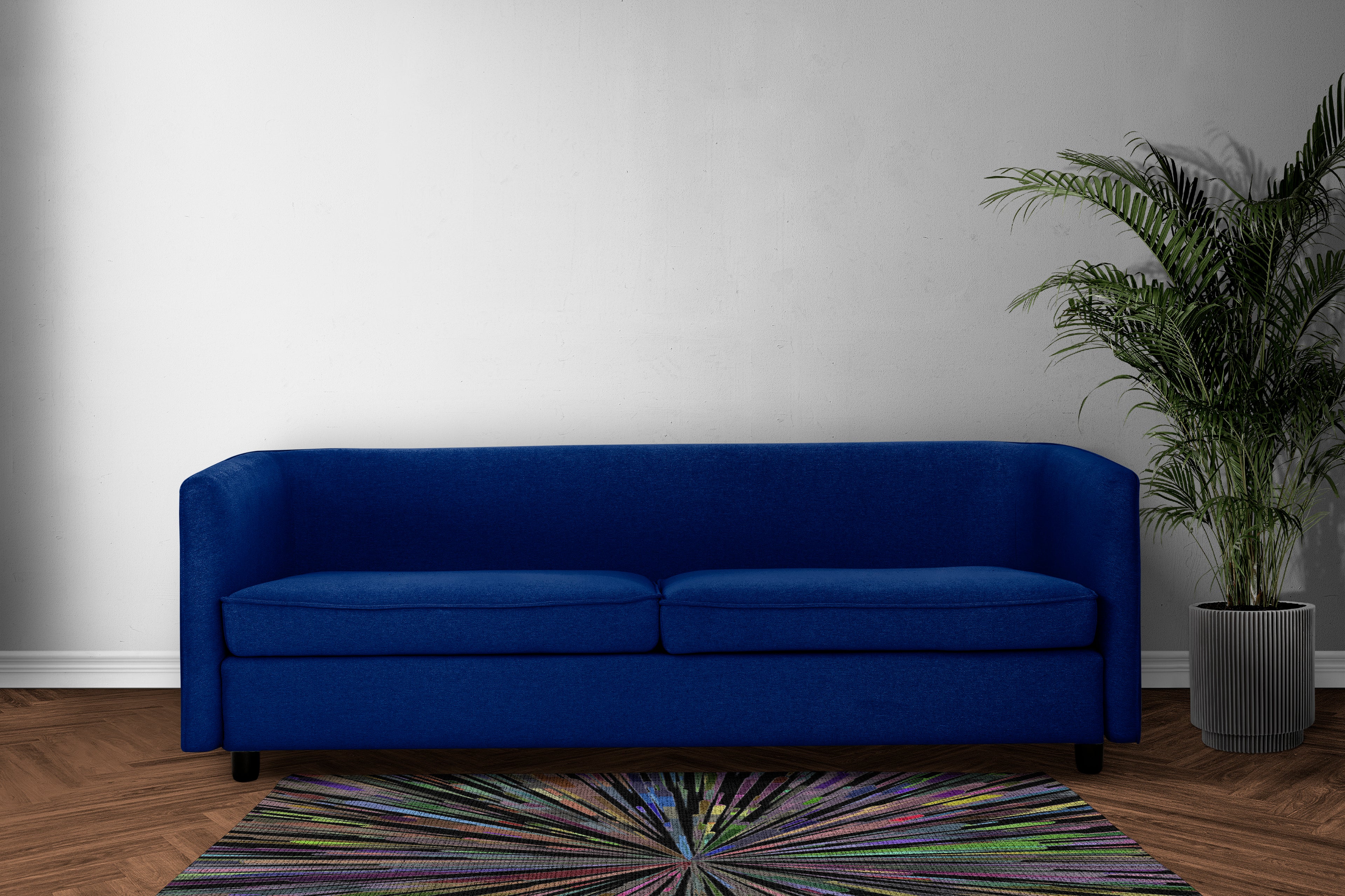 Fireworks Black Chenille Washables Rug