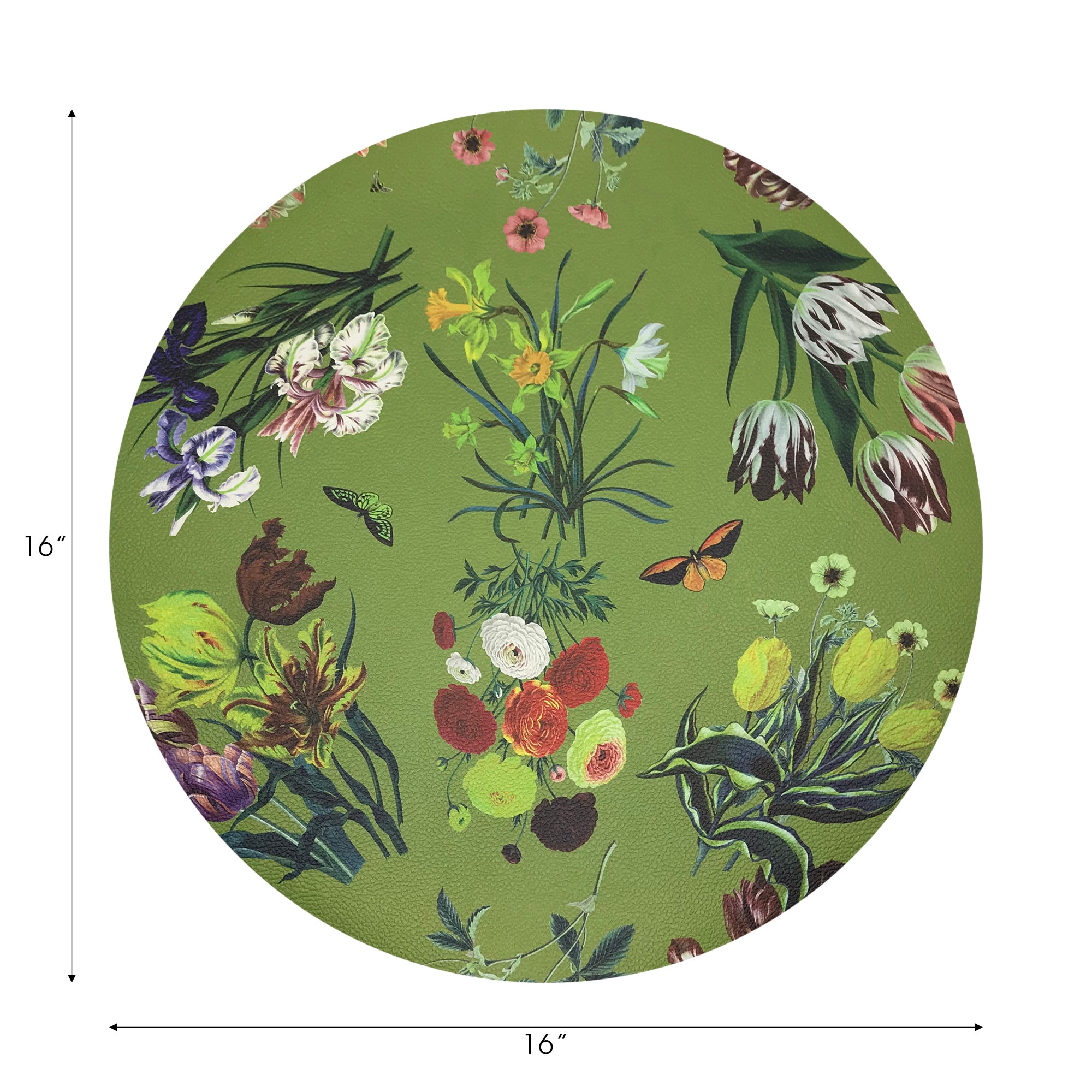 Flora Fauna Fontana 16" Round Pebble Placemats, Set of 4 - nicolettemayer.com