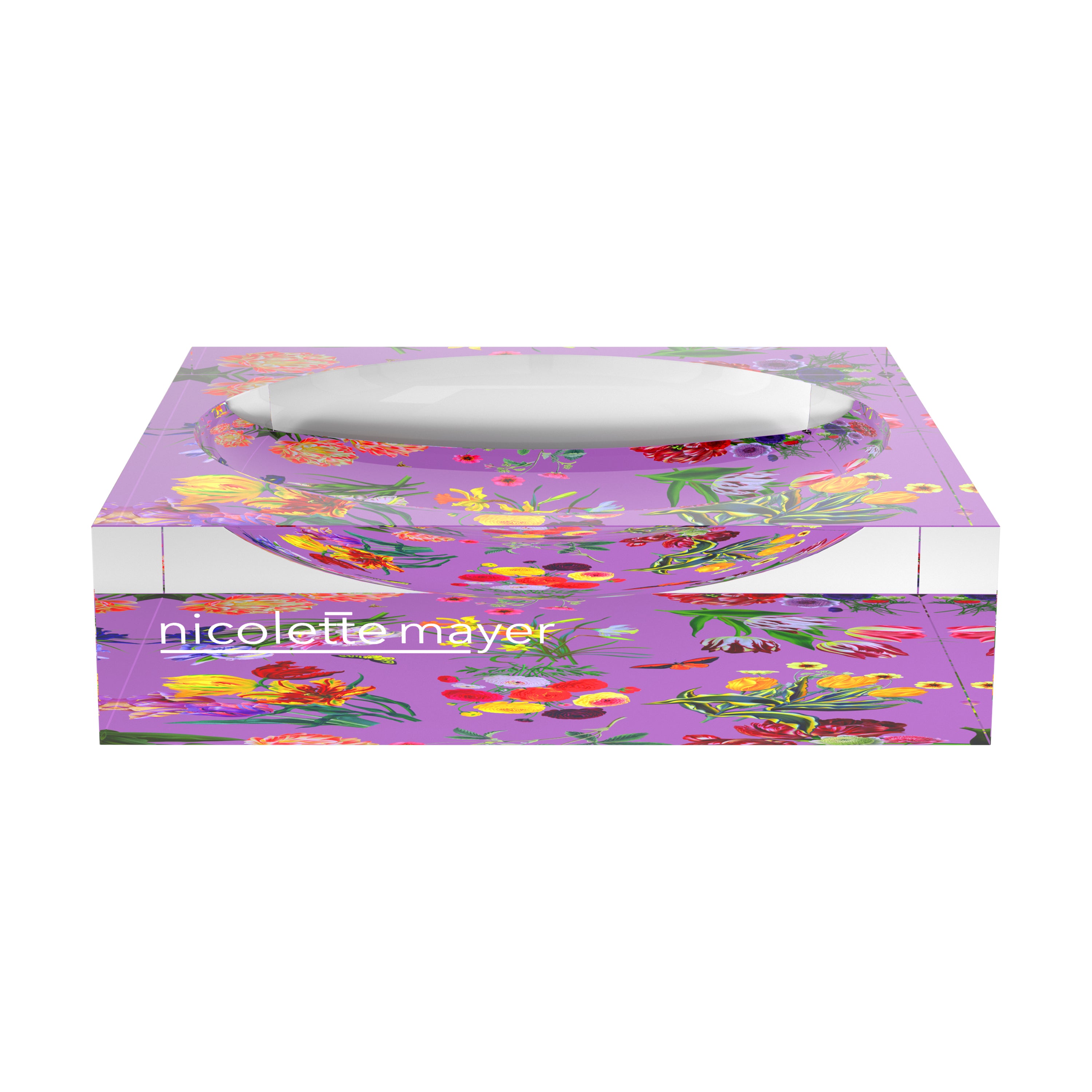 Flora Fauna Orchid Acrylic Candy Catchall Dish