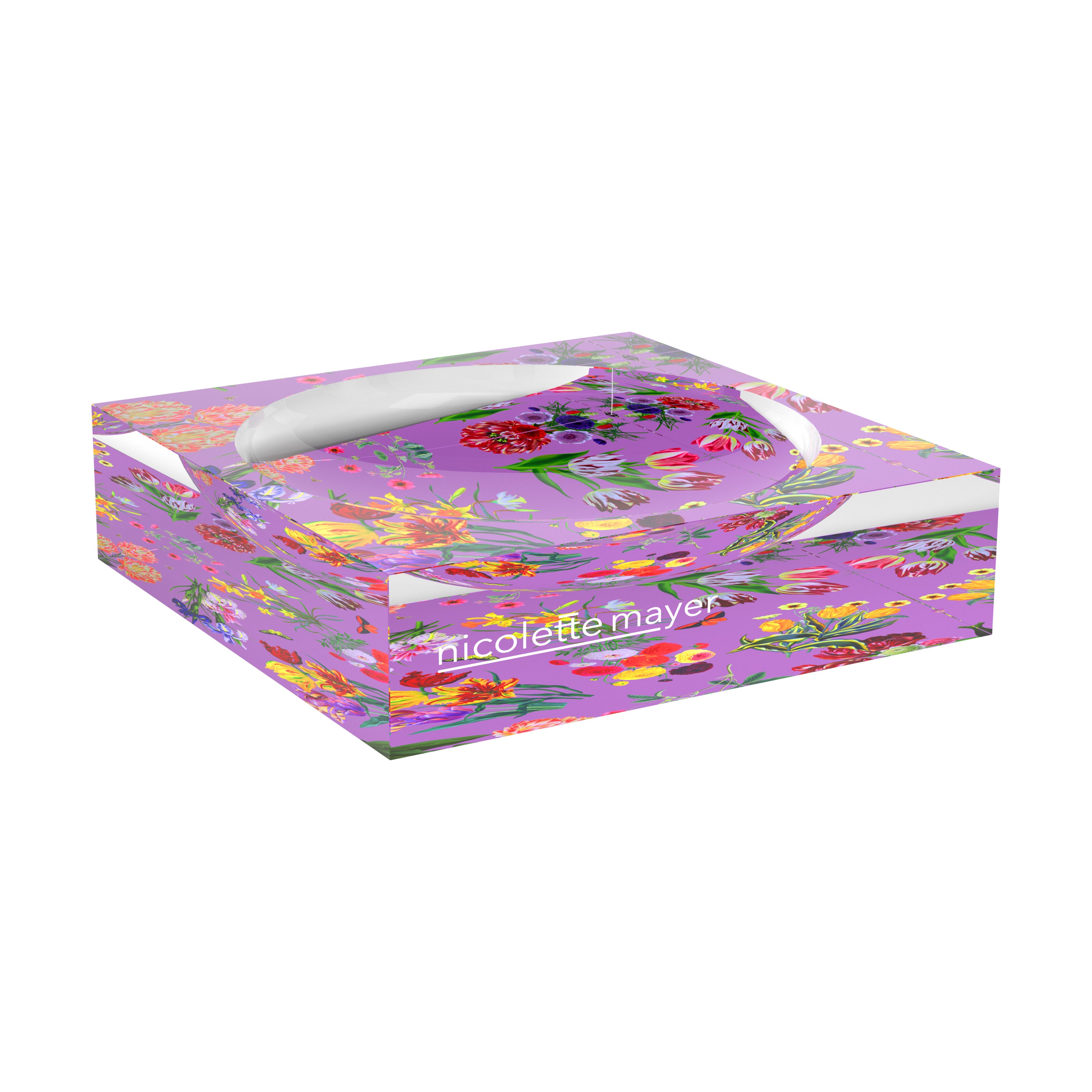 Flora Fauna Orchid Acrylic Candy Catchall Dish