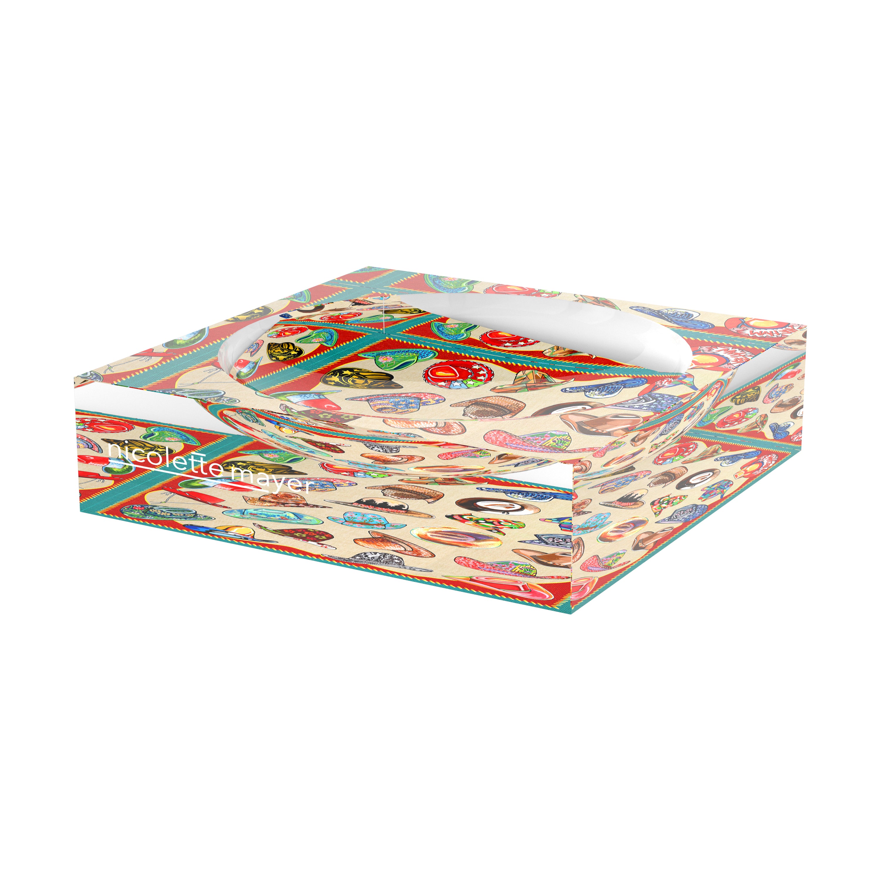 Gallon Hat XOXO Acrylic Candy Catchall Dish - nicolettemayer.com