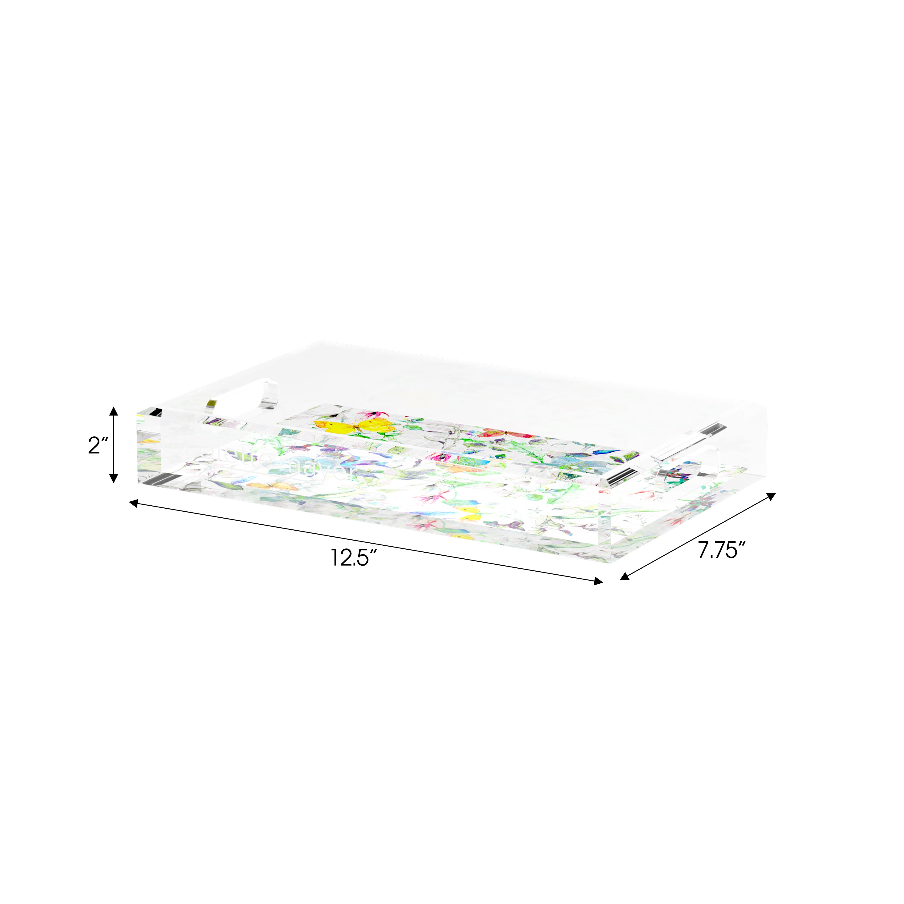 Garden Fantasia 12.5X7.75 Acrylic Tray - nicolettemayer.com