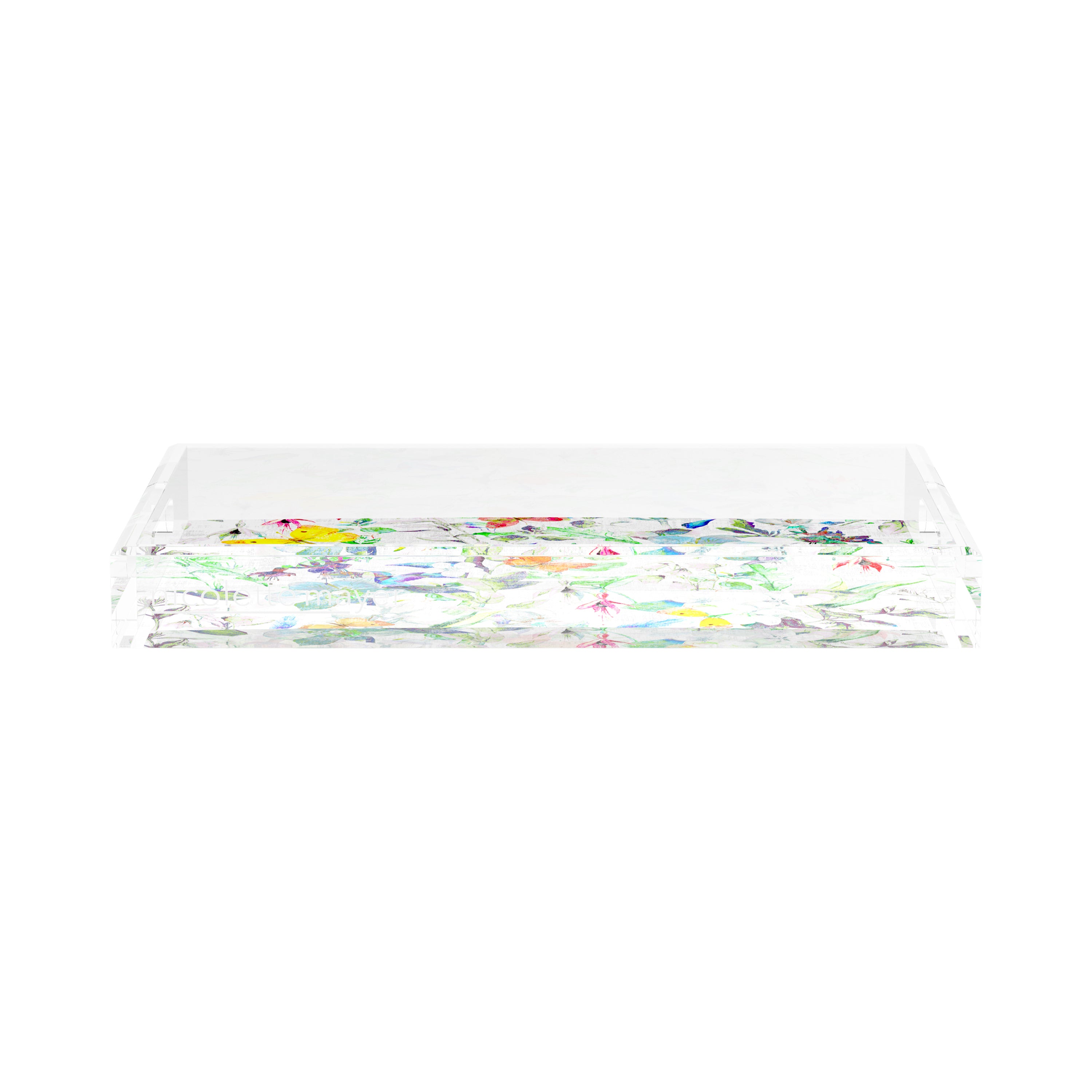 Garden Fantasia 17X10.5 Acrylic Tray - nicolettemayer.com