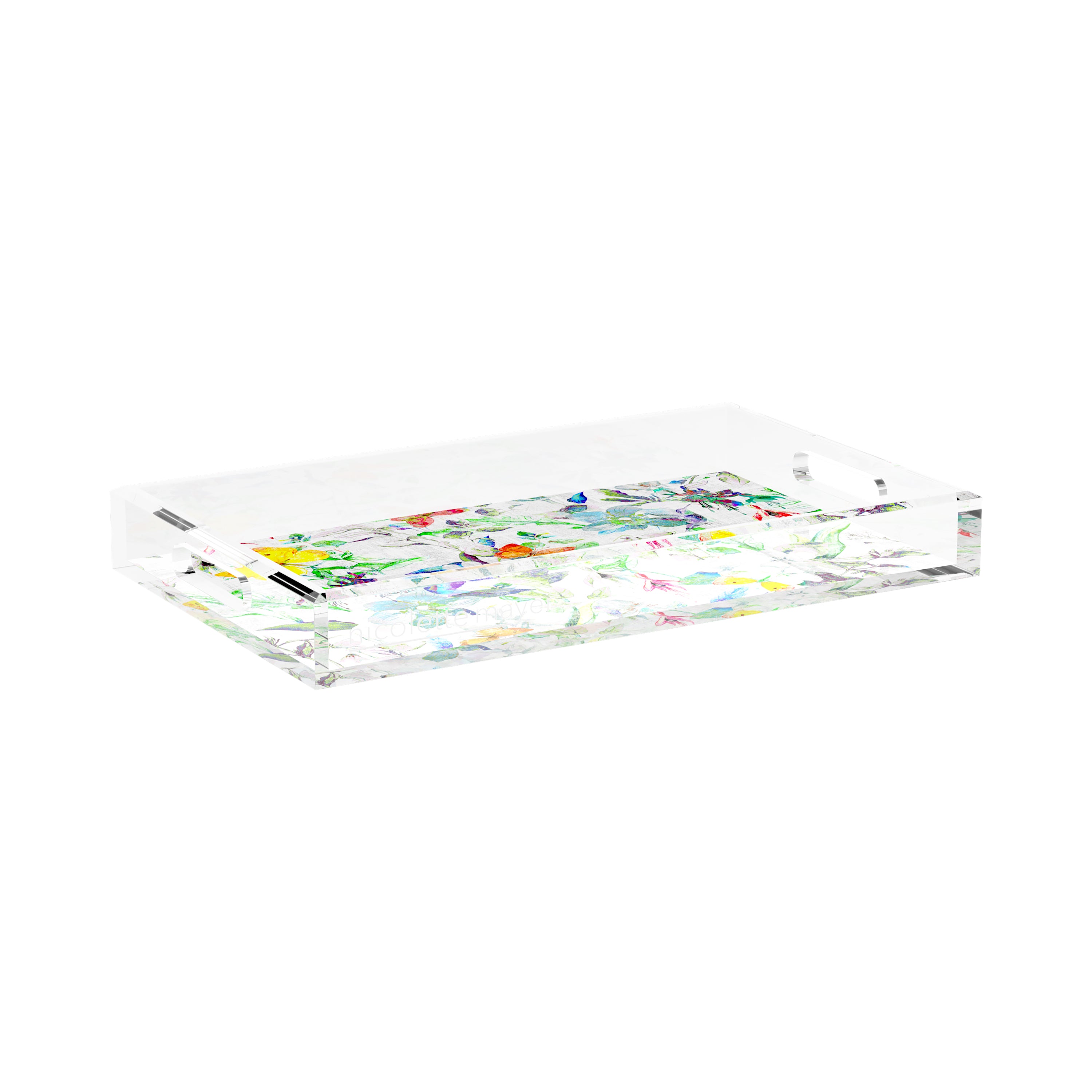Garden Fantasia 17X10.5 Acrylic Tray - nicolettemayer.com