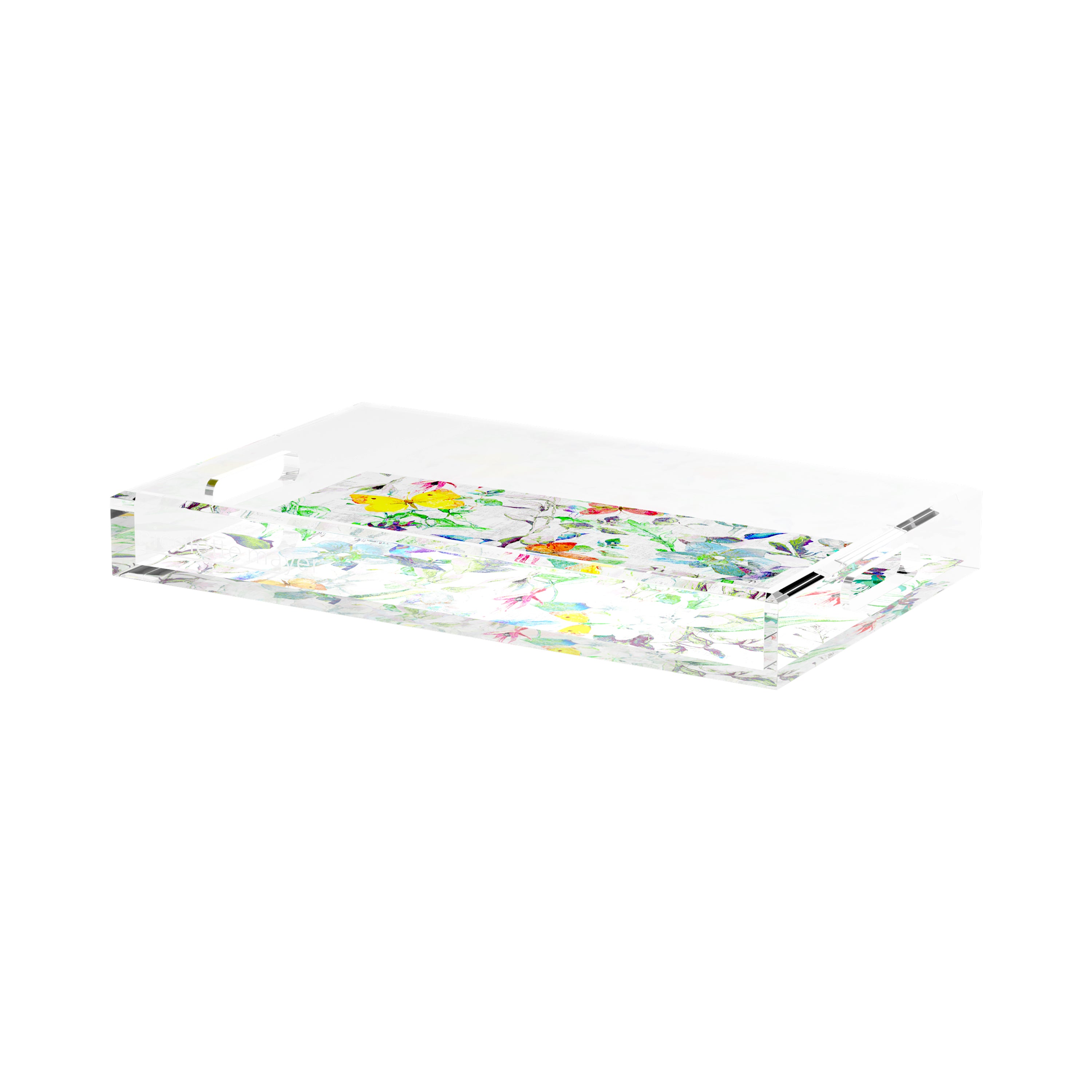 Garden Fantasia 17X10.5 Acrylic Tray - nicolettemayer.com